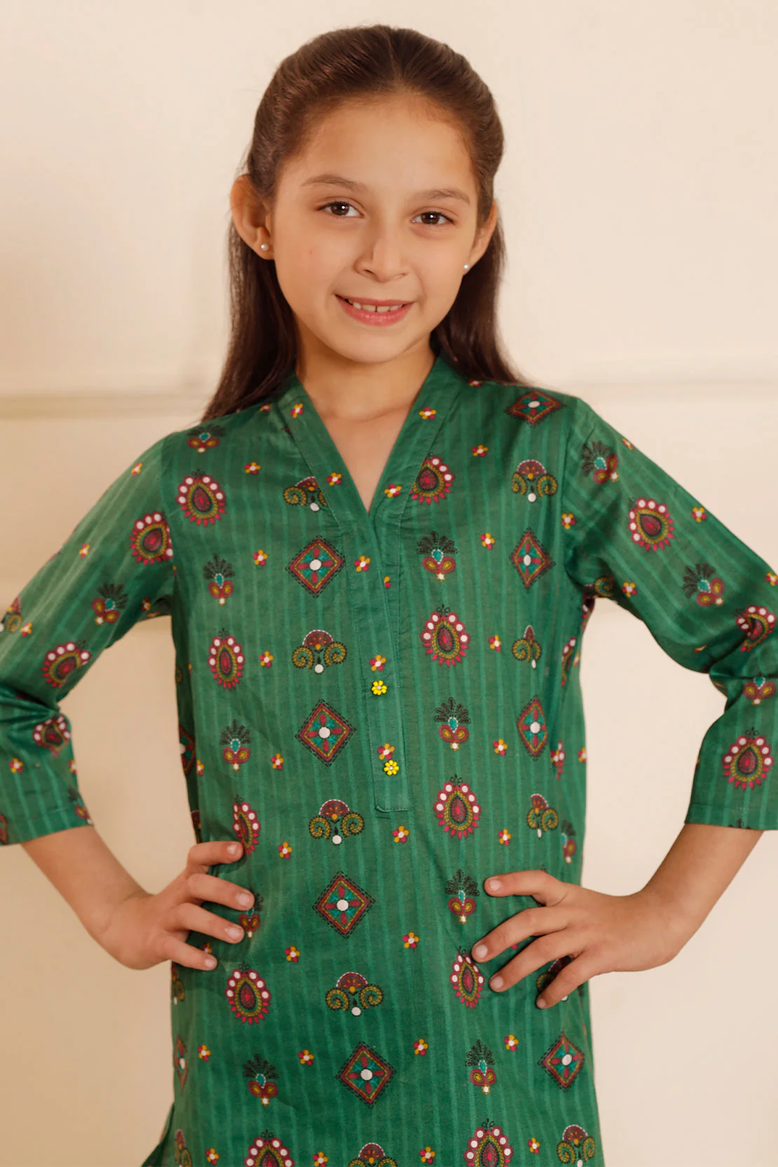 Printed Lawn Stitched 2 Piece (Shirt/Trouser) For Kids