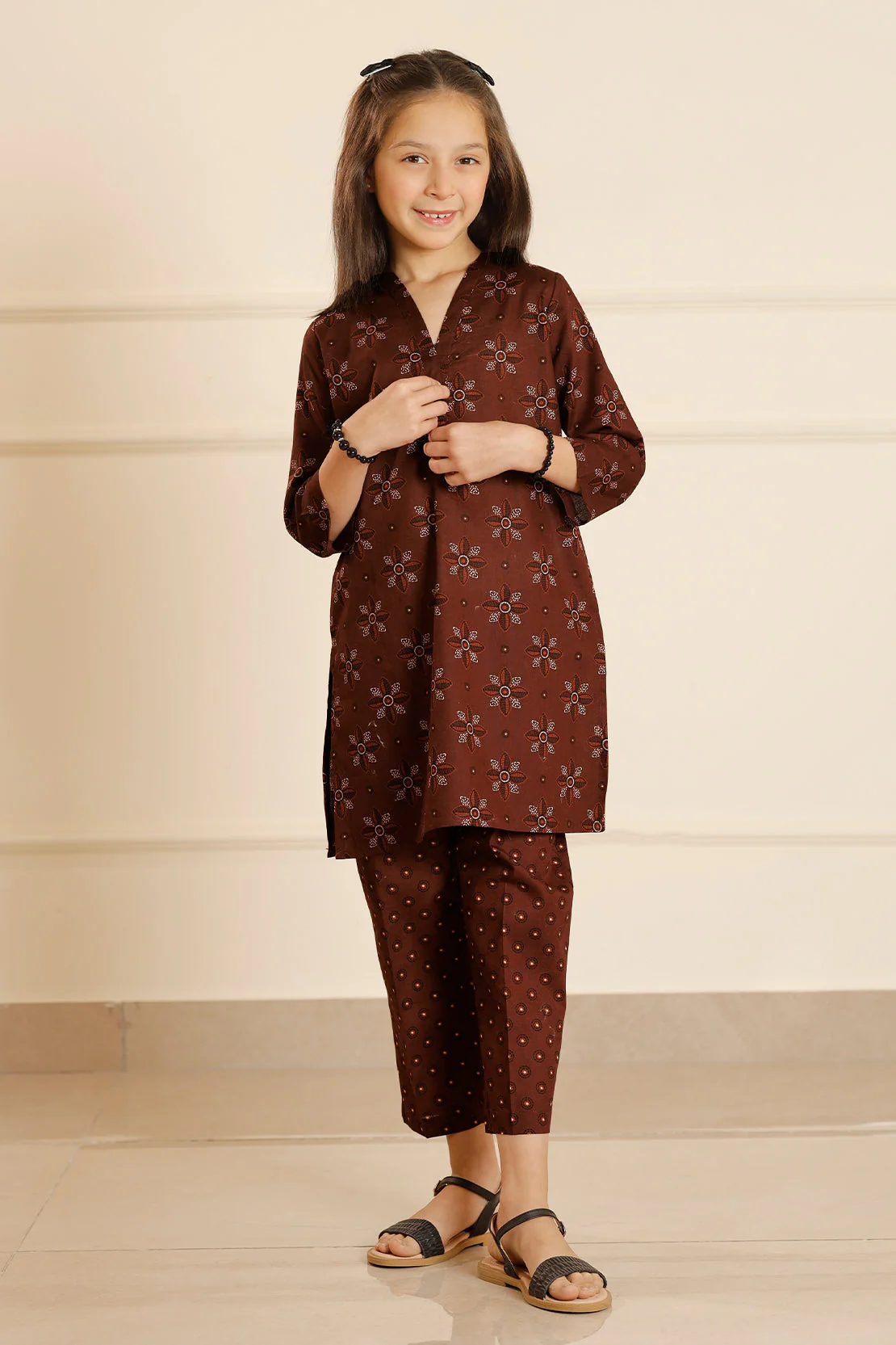 Printed Lawn Stitched 2 Piece (Shirt/Trouser) For Kids - Image 2