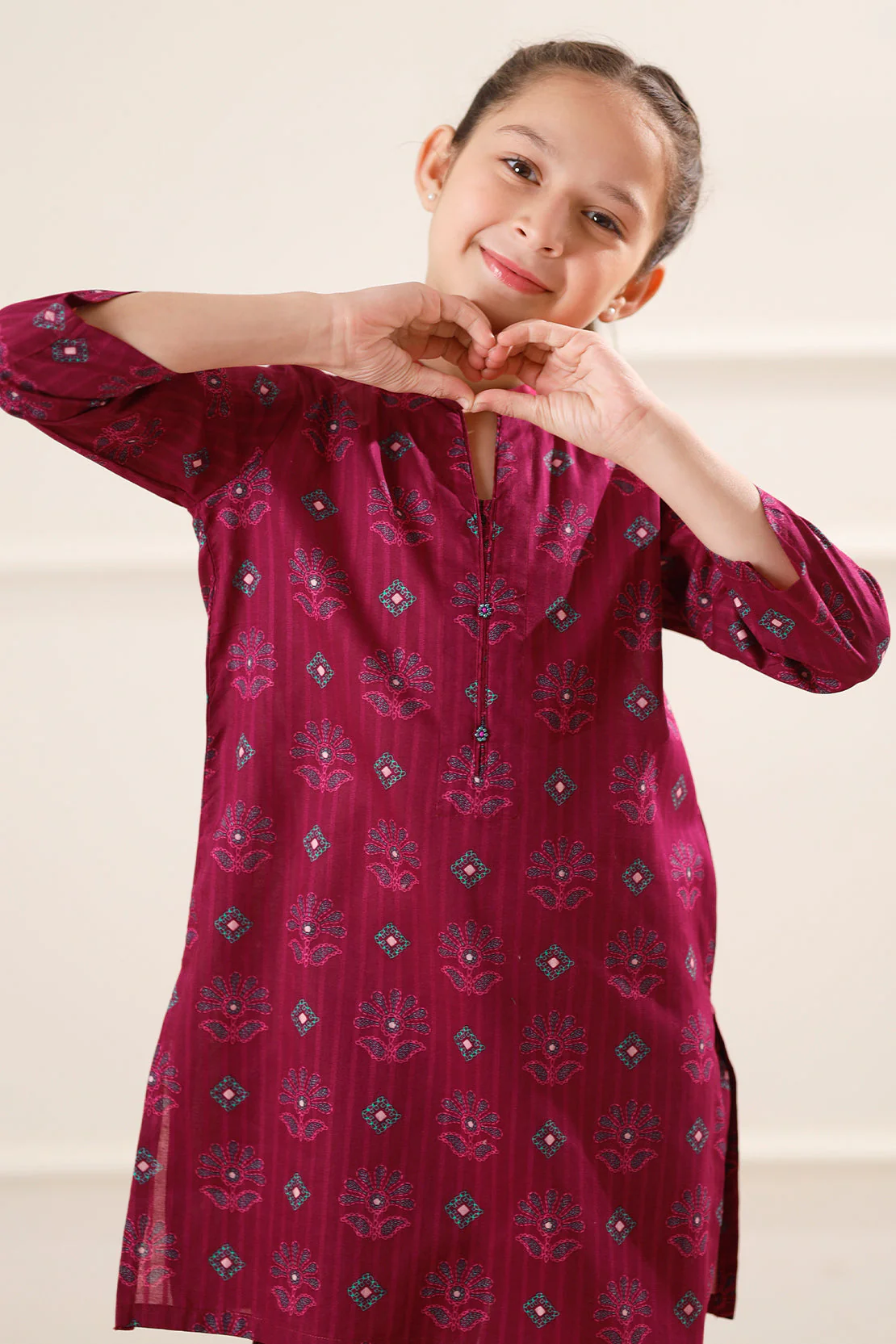 Printed Lawn Stitched 2 Piece (Shirt/Trouser)  For Kids