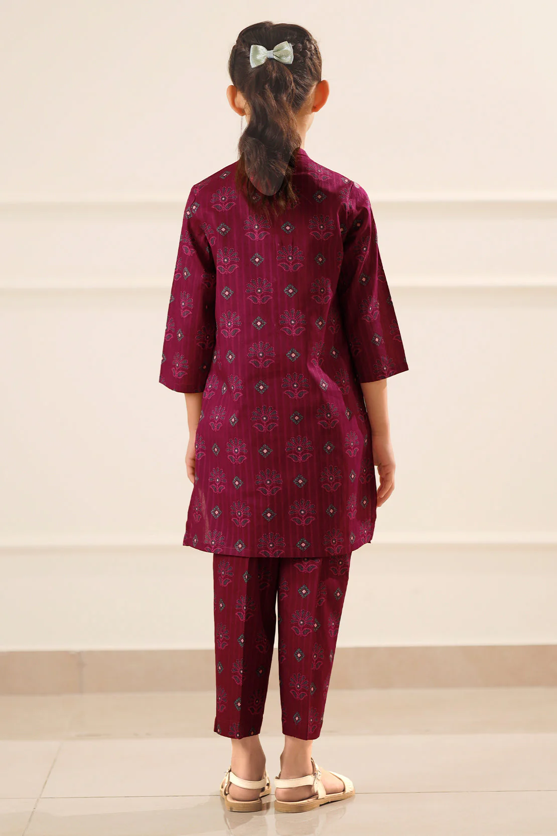 Printed Lawn Stitched 2 Piece (Shirt/Trouser)  For Kids - Image 4