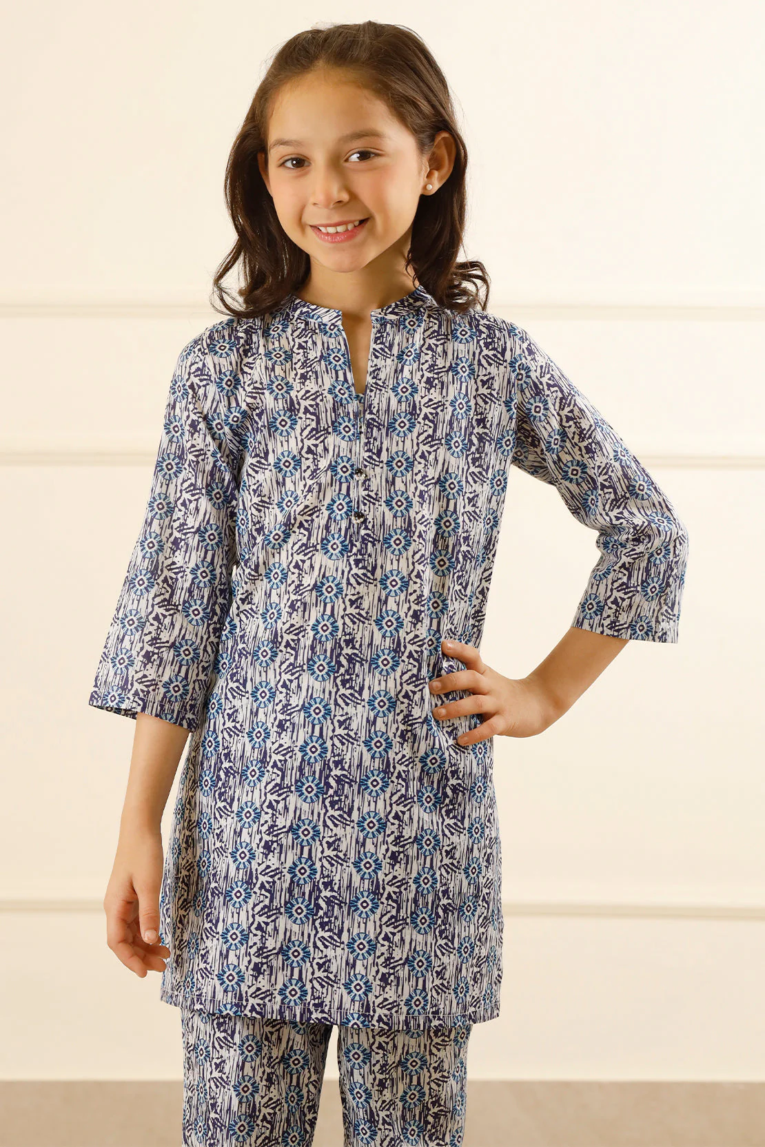Printed Lawn Stitched 2 Piece (Shirt/Trouser)  For Kids