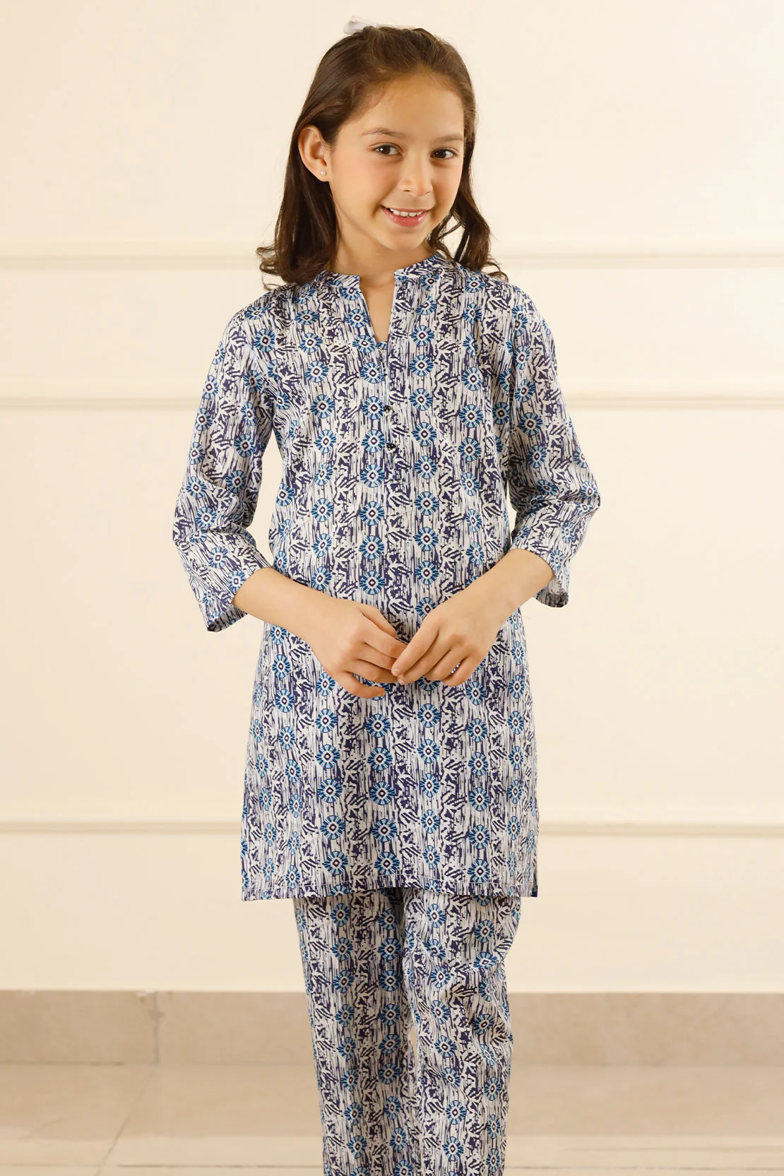 Printed Lawn Stitched 2 Piece (Shirt/Trouser)  For Kids - Image 4