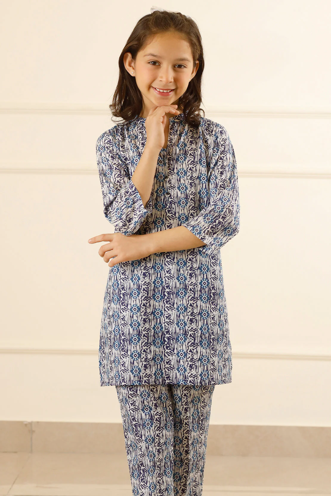 Printed Lawn Stitched 2 Piece (Shirt/Trouser)  For Kids - Image 5