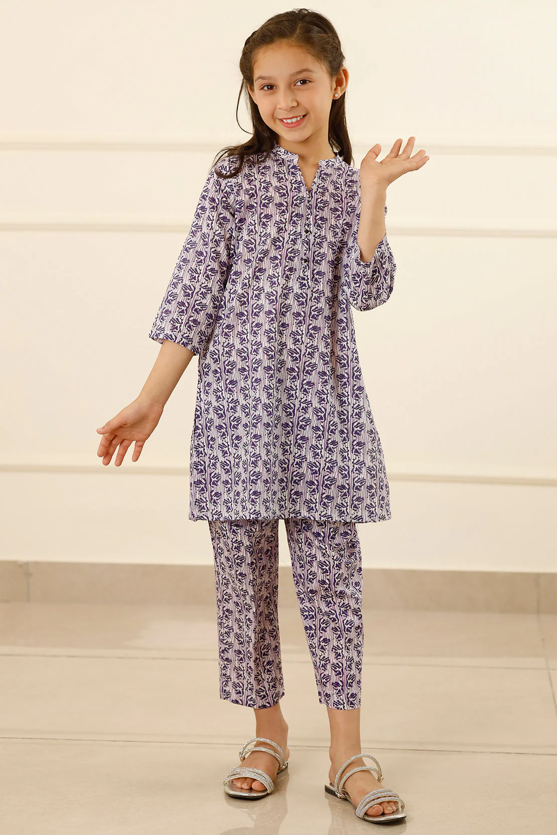 Printed Lawn Stitched 2 Piece (Shirt/Trouser) For Kids - Image 2
