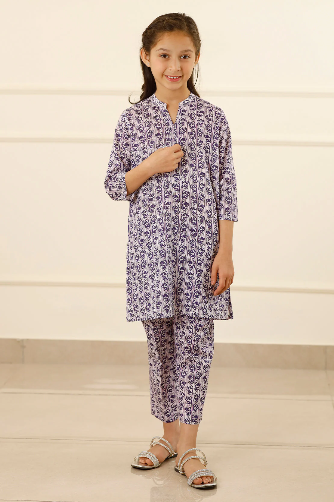 Printed Lawn Stitched 2 Piece (Shirt/Trouser) For Kids - Image 3