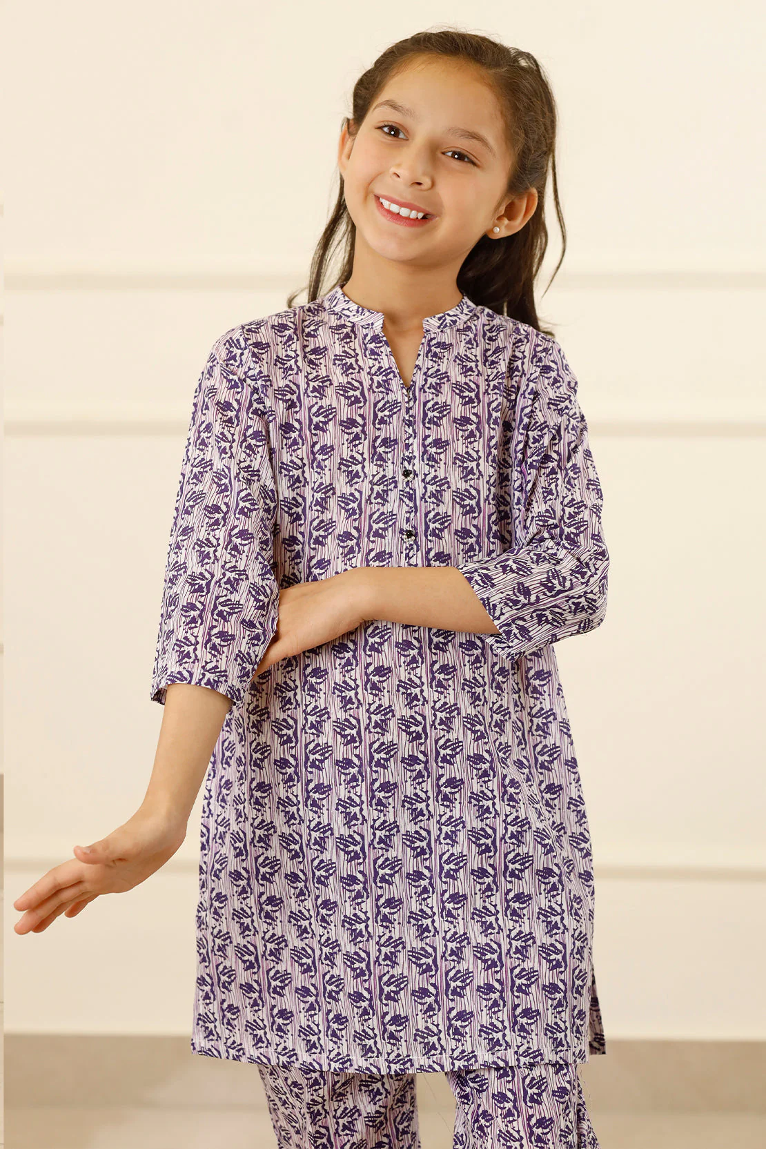Printed Lawn Stitched 2 Piece (Shirt/Trouser) For Kids - Image 4