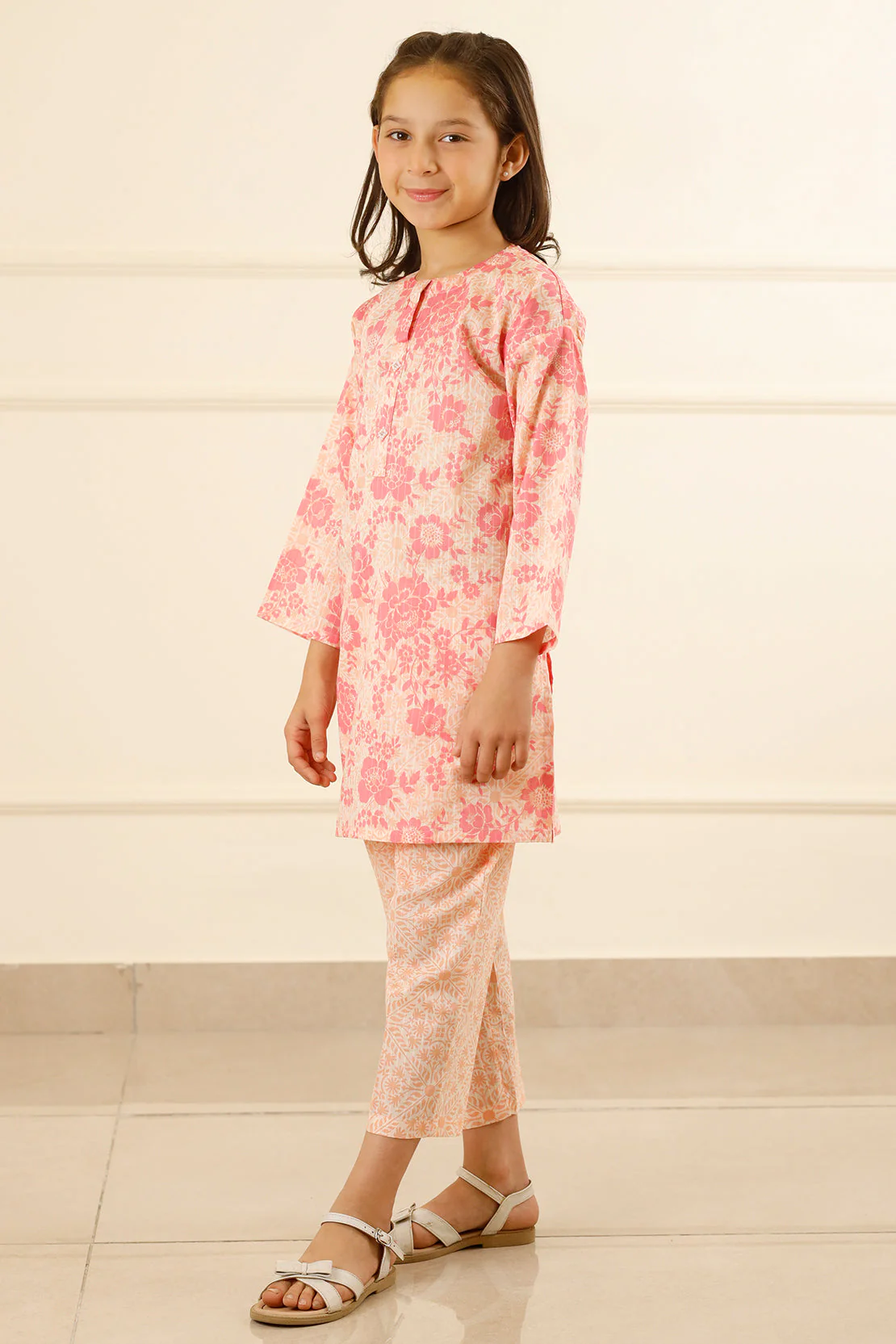 Printed Lawn Stitched 2 Piece (Shirt/Trouser)  For Kids - Image 2