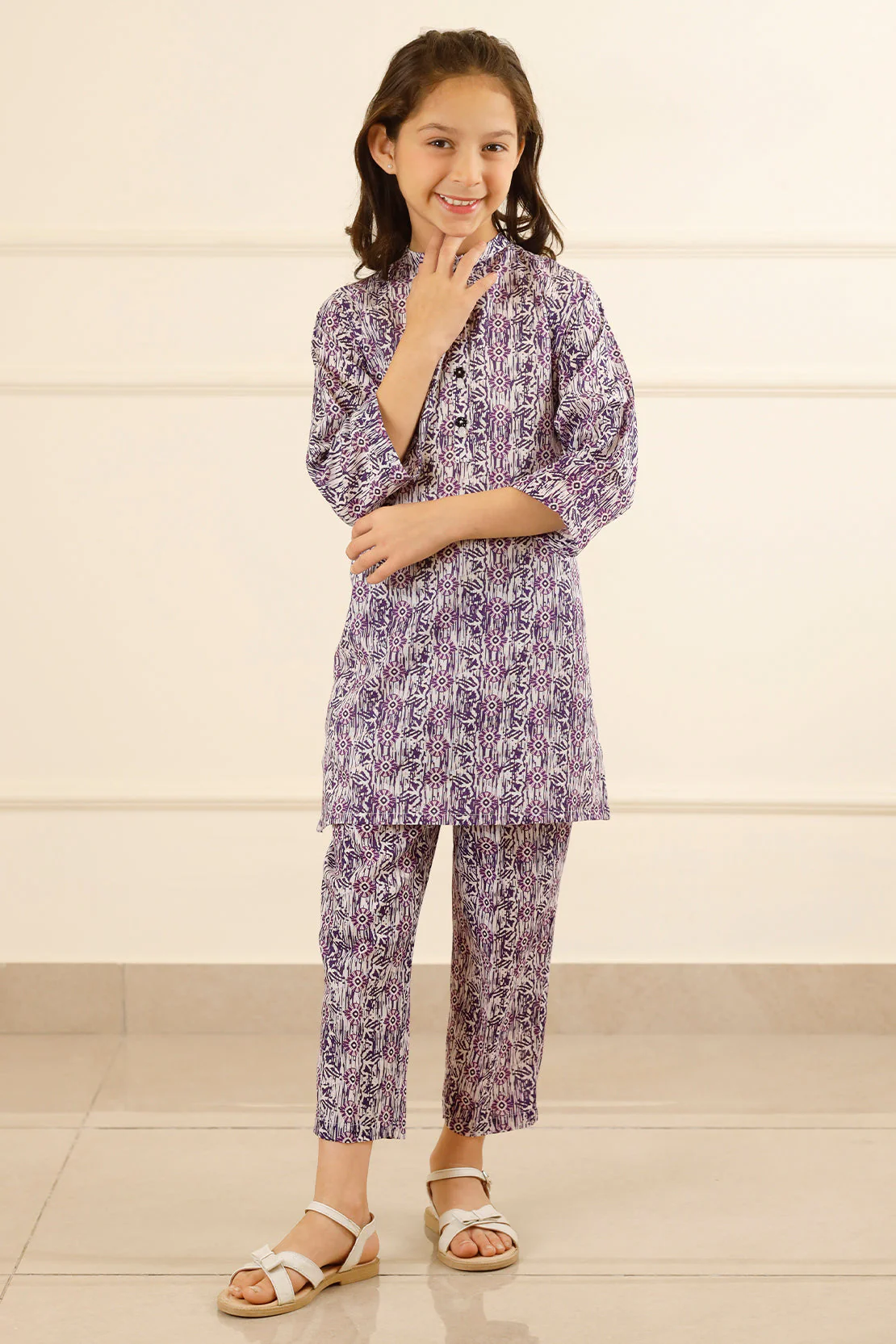 Printed Lawn Stitched 2 Piece (Shirt/Trouser) For Kids - Image 3