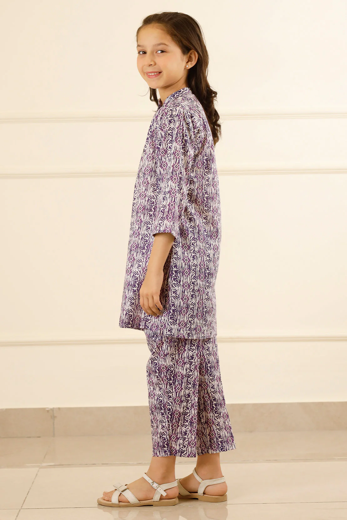 Printed Lawn Stitched 2 Piece (Shirt/Trouser) For Kids - Image 4