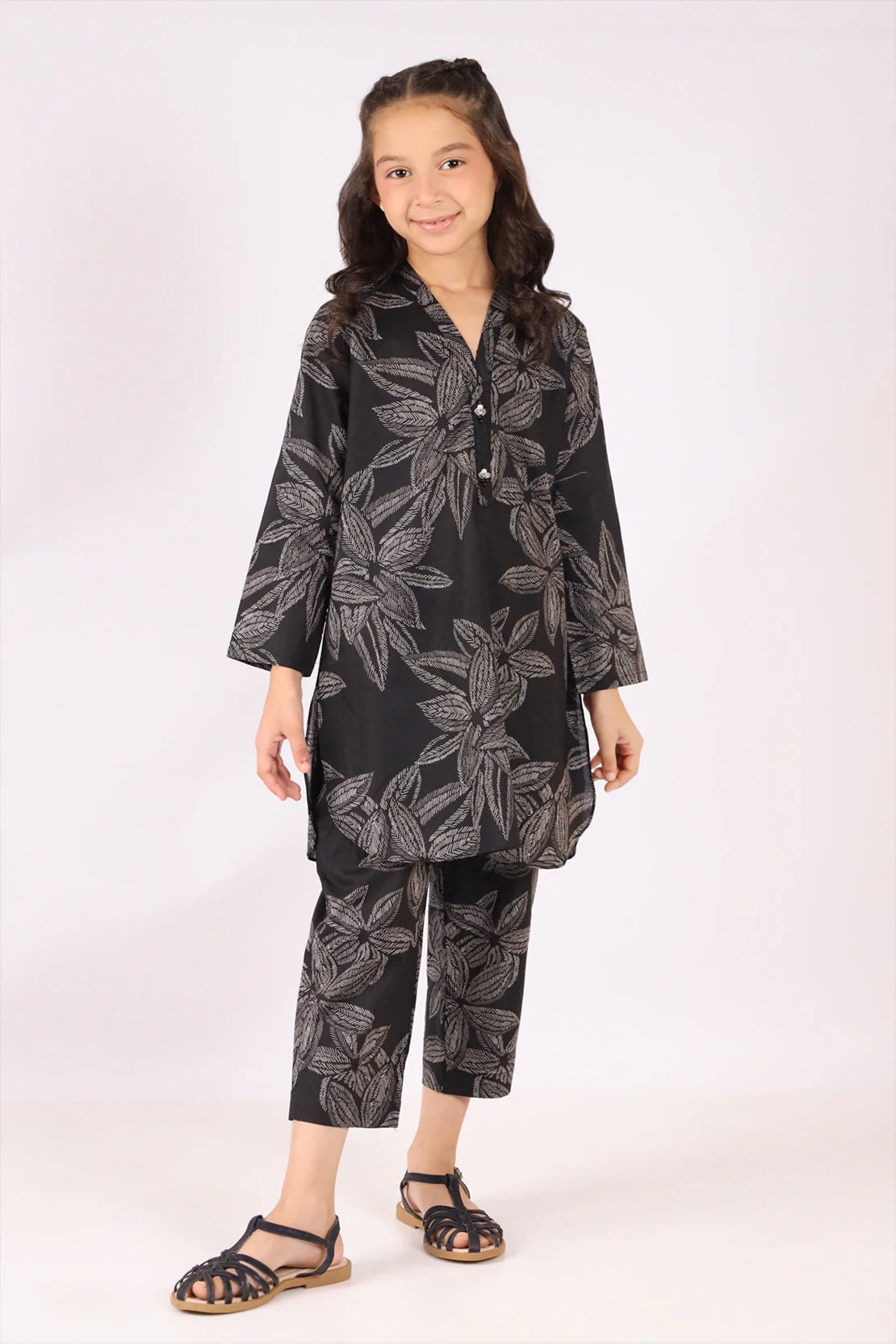 Printed Lawn Stitched 2 Piece (Shirt/Trouser) For Kids