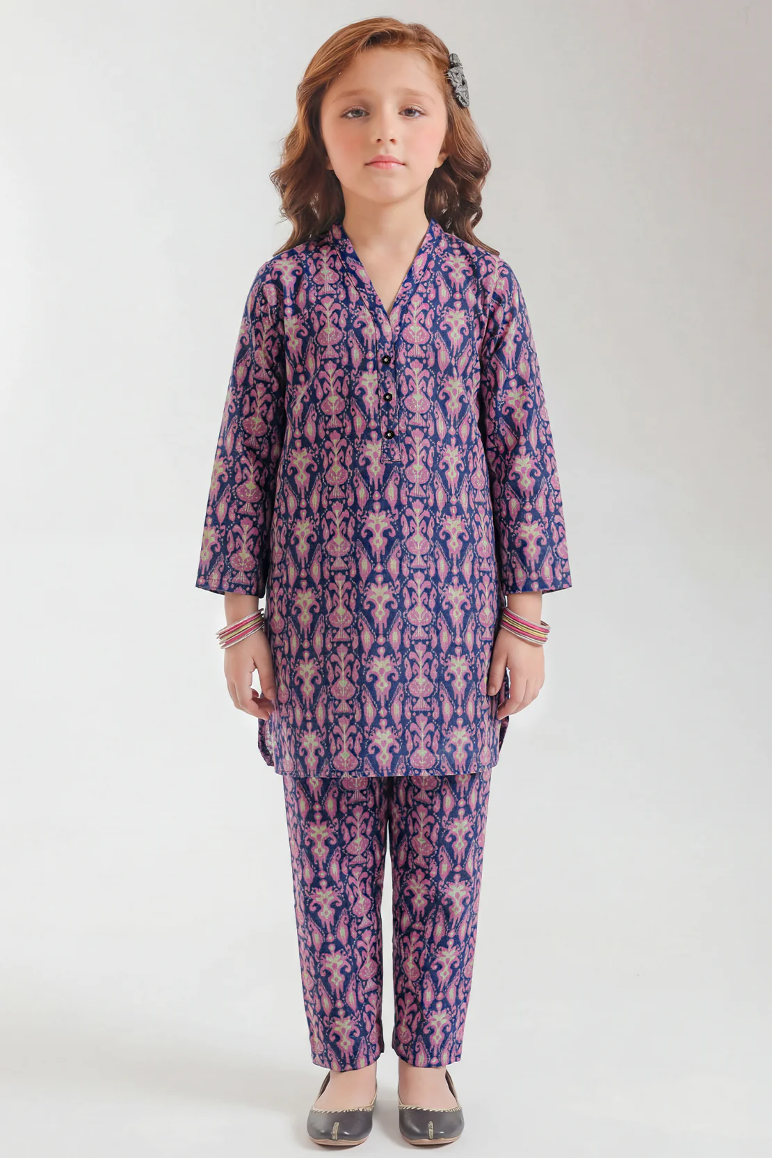 Printed Lawn Stitched 2 Piece (Shirt/Trouser) For Kids