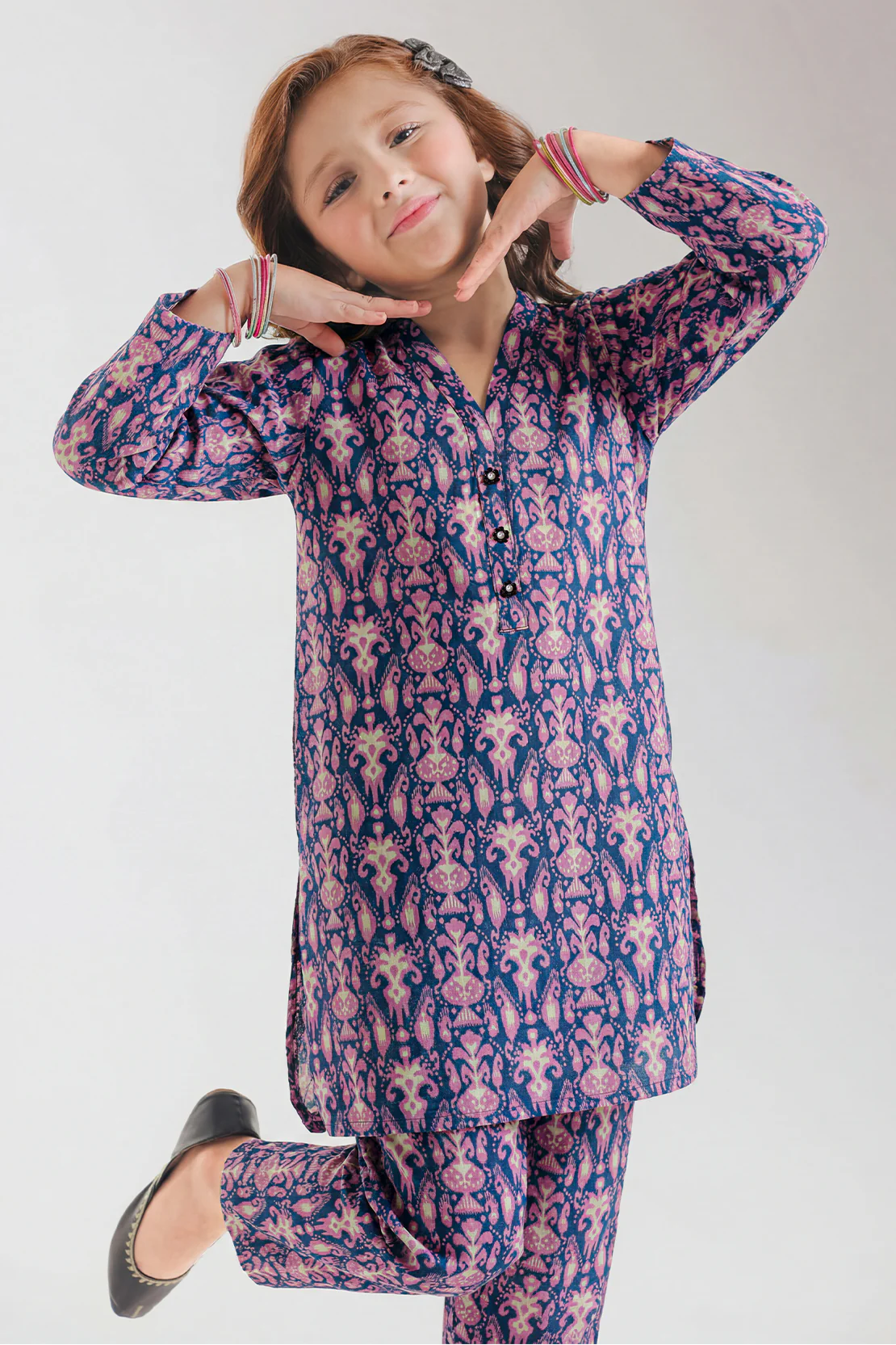 Printed Lawn Stitched 2 Piece (Shirt/Trouser) For Kids - Image 2