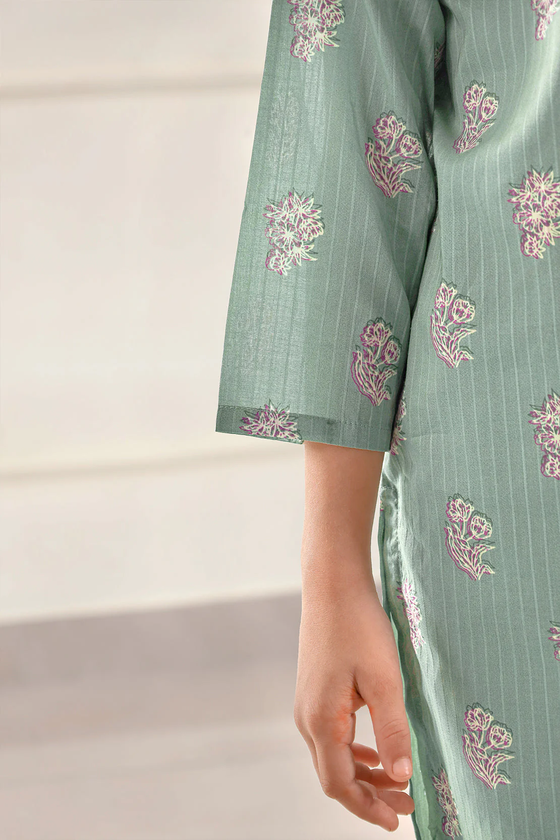 Printed Lawn Stitched 2 Piece (Shirt/Trouser)  For Kids - Image 5