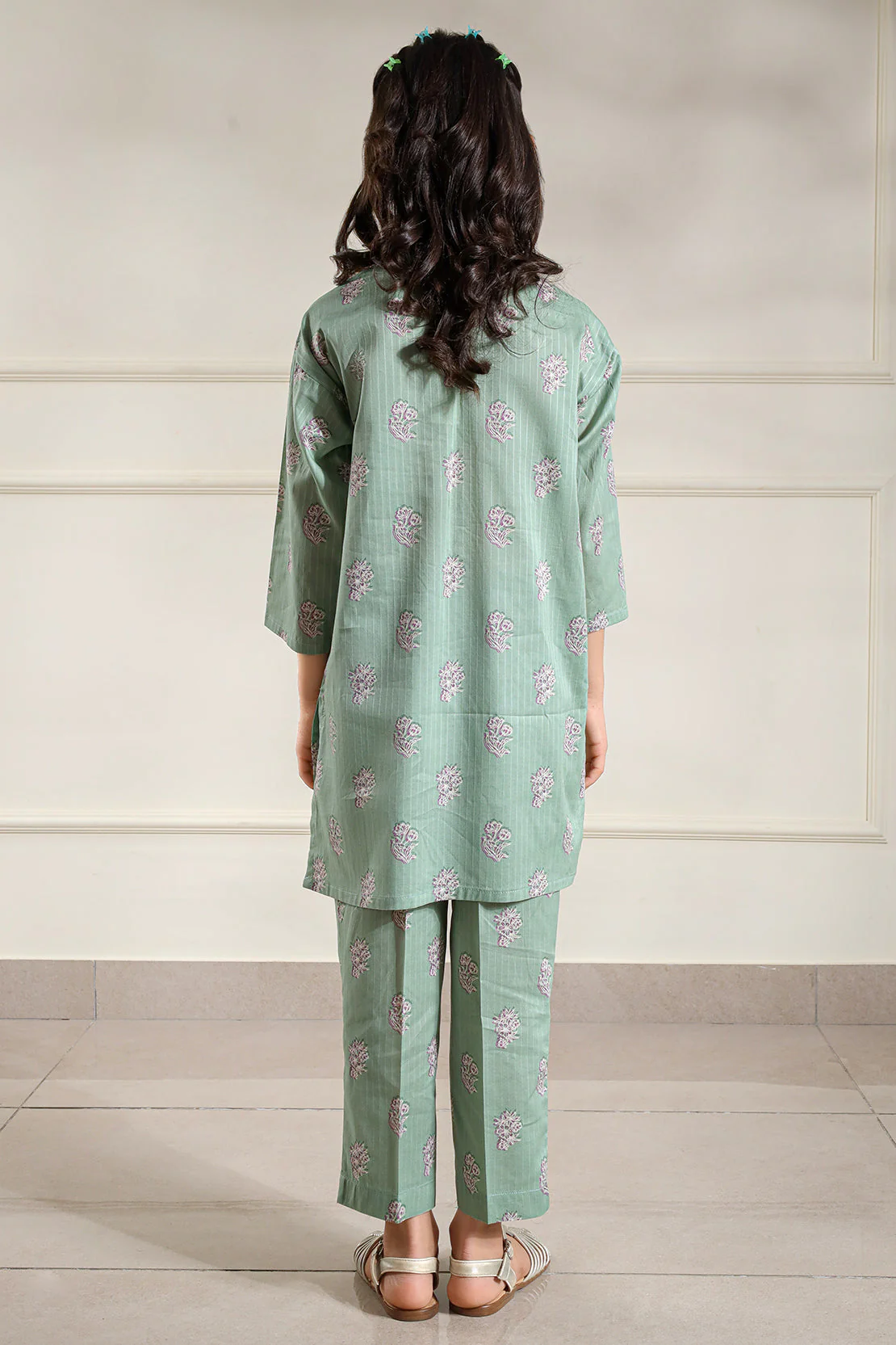 Printed Lawn Stitched 2 Piece (Shirt/Trouser)  For Kids - Image 6