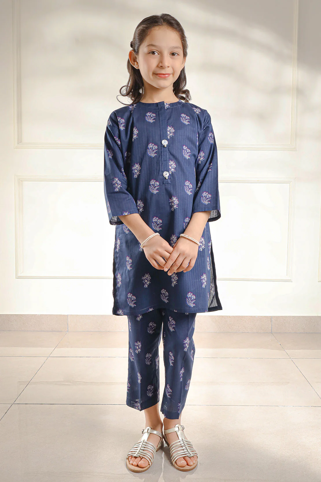 Printed Lawn Stitched 2 Piece (Shirt/Trouser)  For Kids - Image 2
