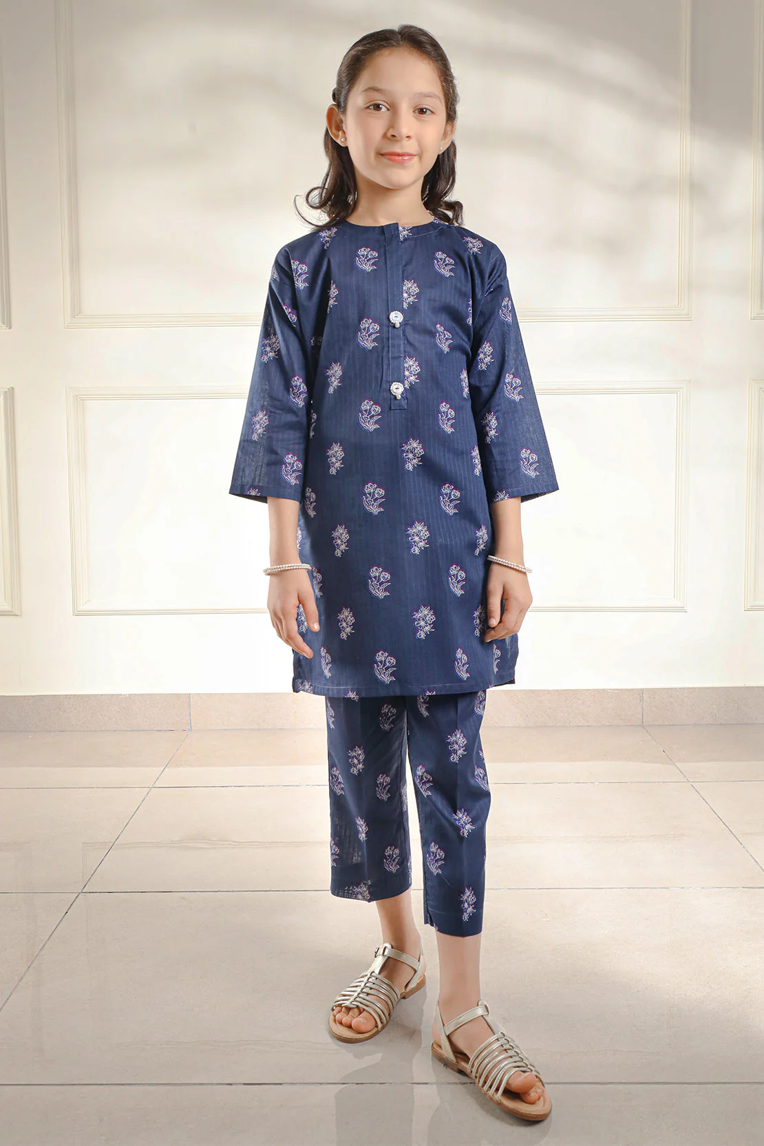 Printed Lawn Stitched 2 Piece (Shirt/Trouser)  For Kids - Image 3