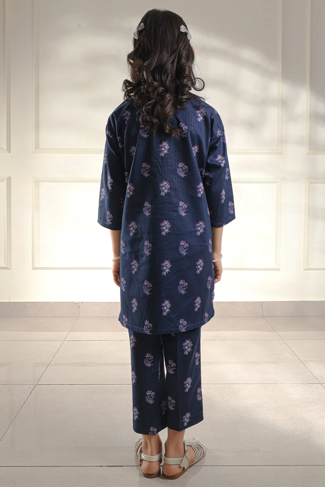 Printed Lawn Stitched 2 Piece (Shirt/Trouser)  For Kids - Image 4