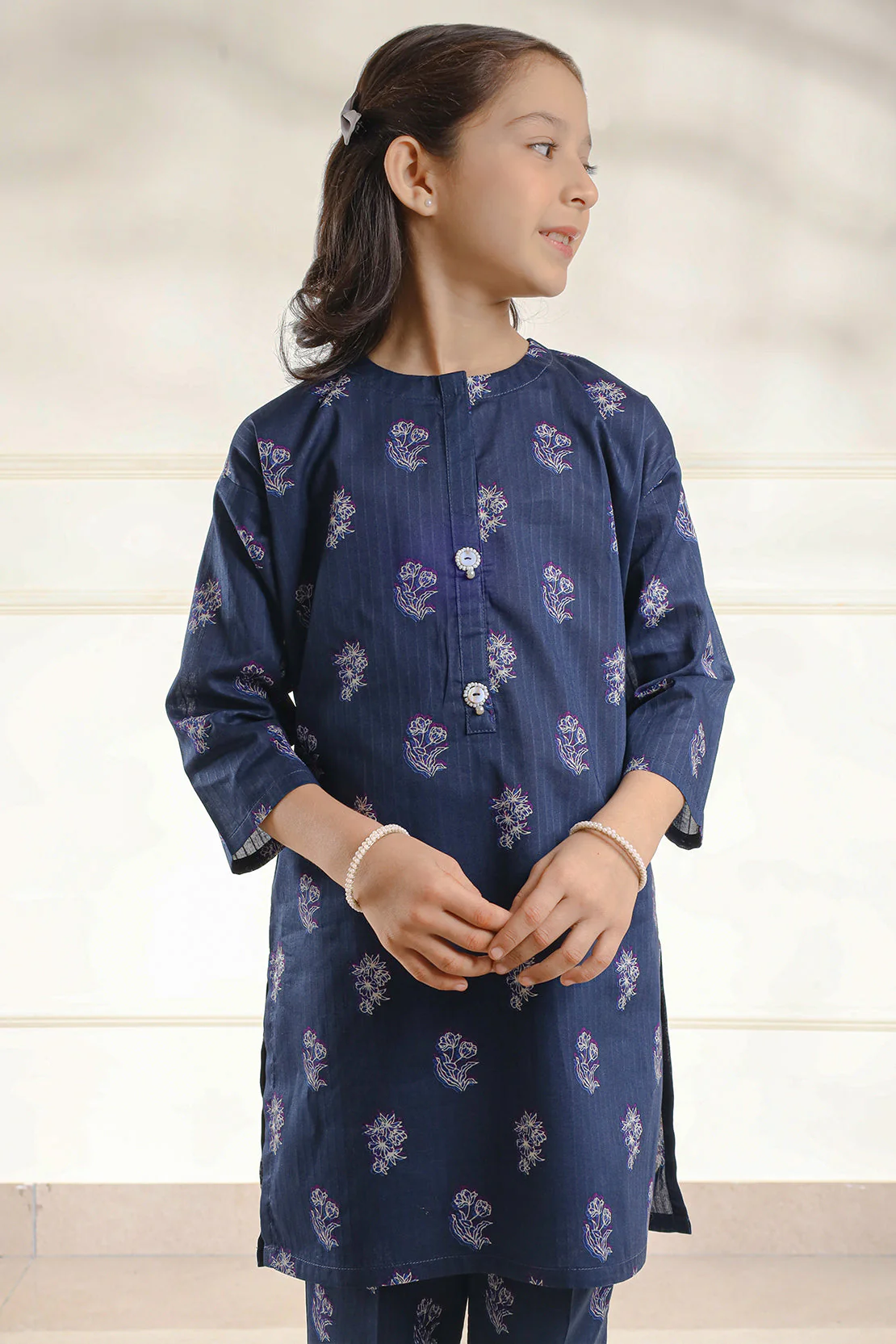 Printed Lawn Stitched 2 Piece (Shirt/Trouser)  For Kids - Image 5