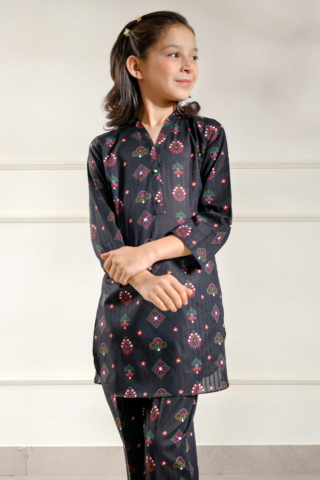 Printed Lawn Stitched 2 Piece (Shirt/Trouser)  For Kids