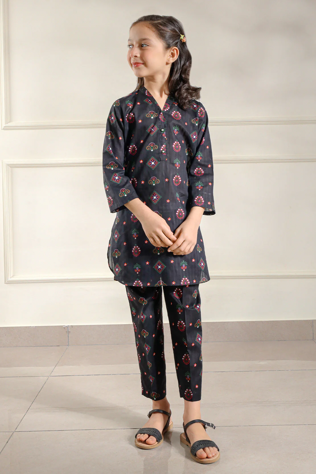 Printed Lawn Stitched 2 Piece (Shirt/Trouser)  For Kids - Image 3