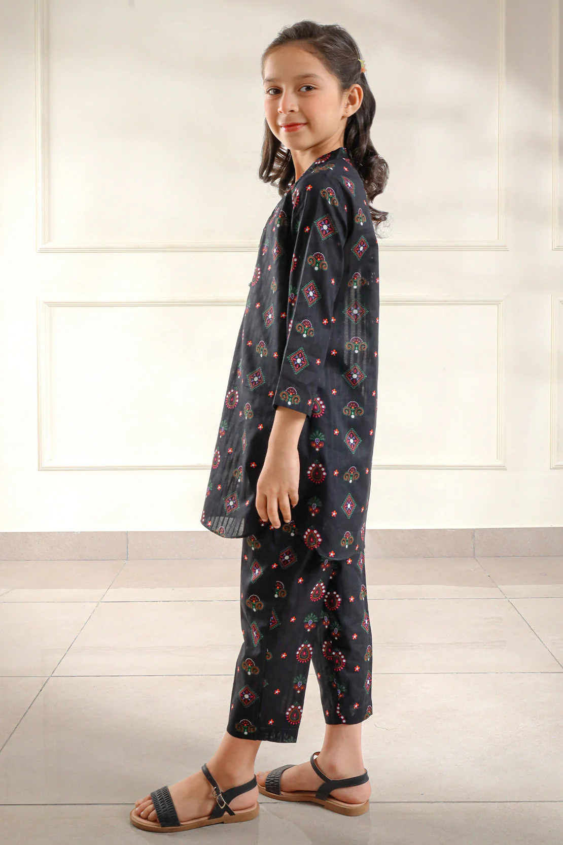 Printed Lawn Stitched 2 Piece (Shirt/Trouser)  For Kids - Image 5