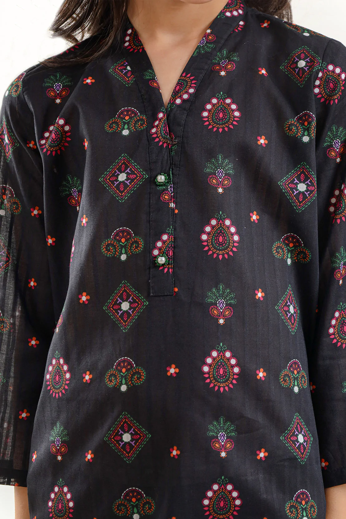 Printed Lawn Stitched 2 Piece (Shirt/Trouser)  For Kids - Image 7