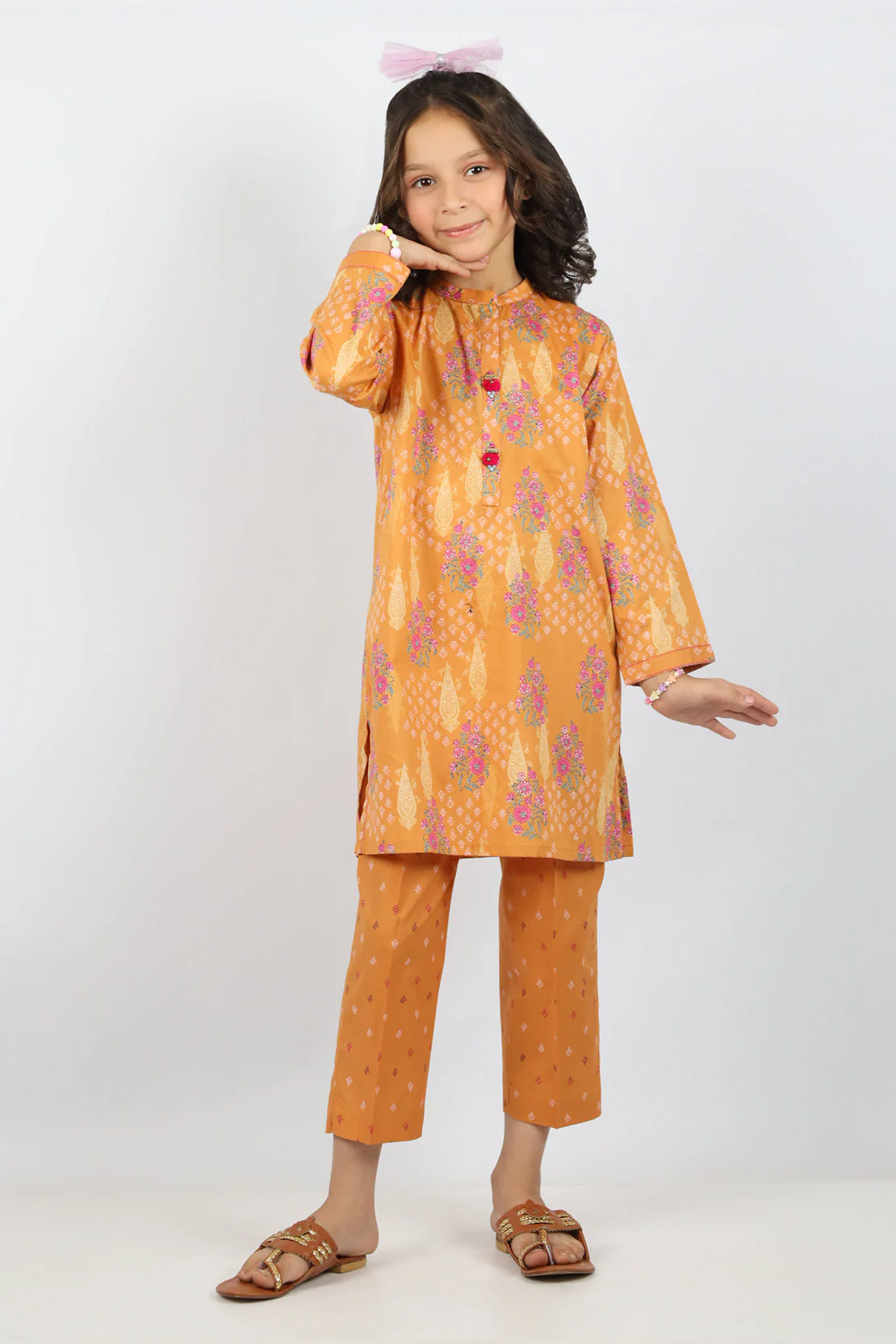 Printed Lawn Stitched 2 Piece (Shirt/Trouser)  For Kids