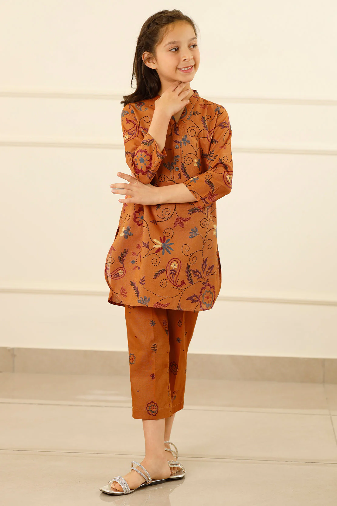 Printed Lawn Stitched 2 Piece (Shirt/Trouser) For Kids - Image 3