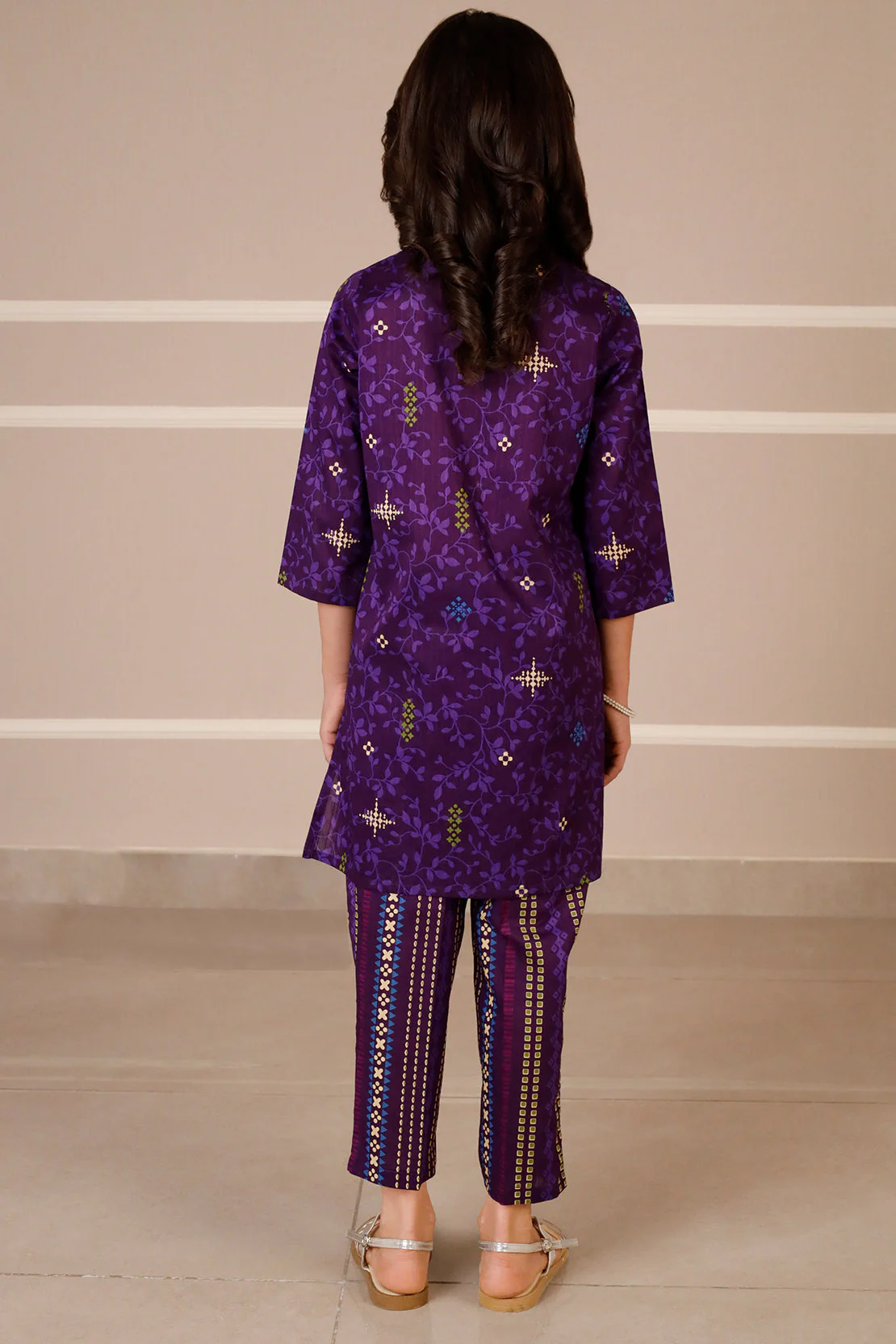 Printed Lawn Stitched 2 Piece (Shirt/Trouser)  For Kids - Image 3