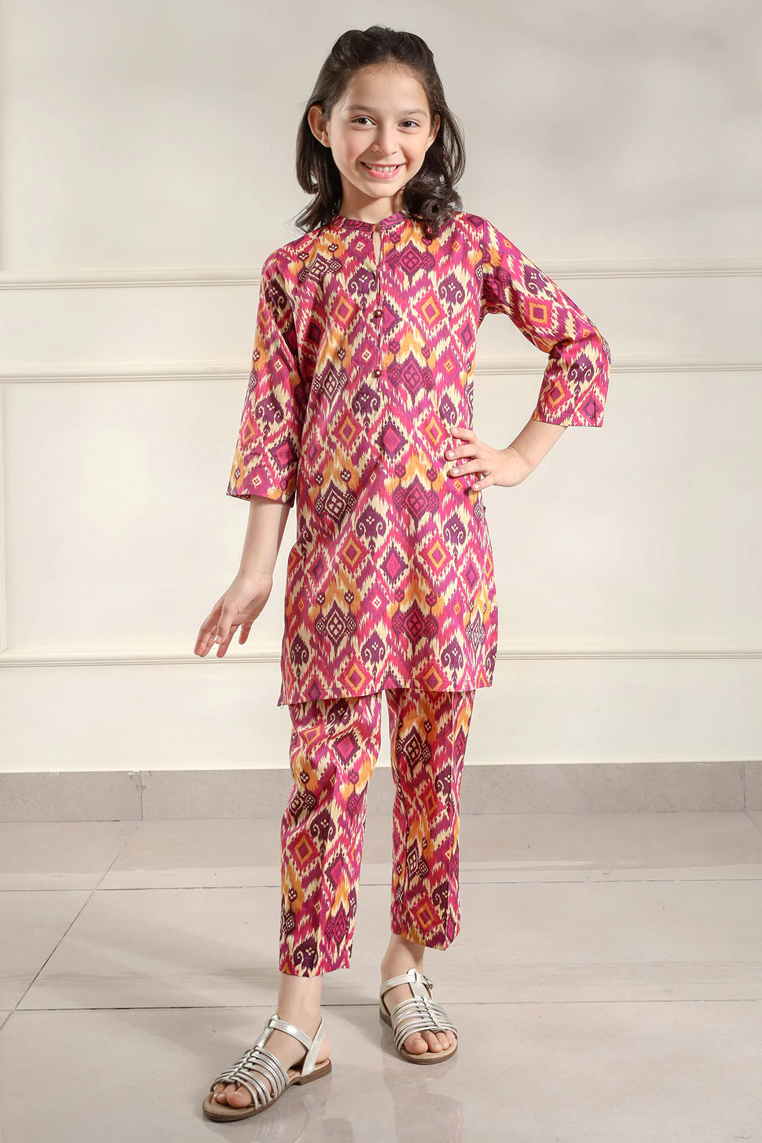 Printed Lawn Stitched 2 Piece (Shirt/Trouser) For Kids