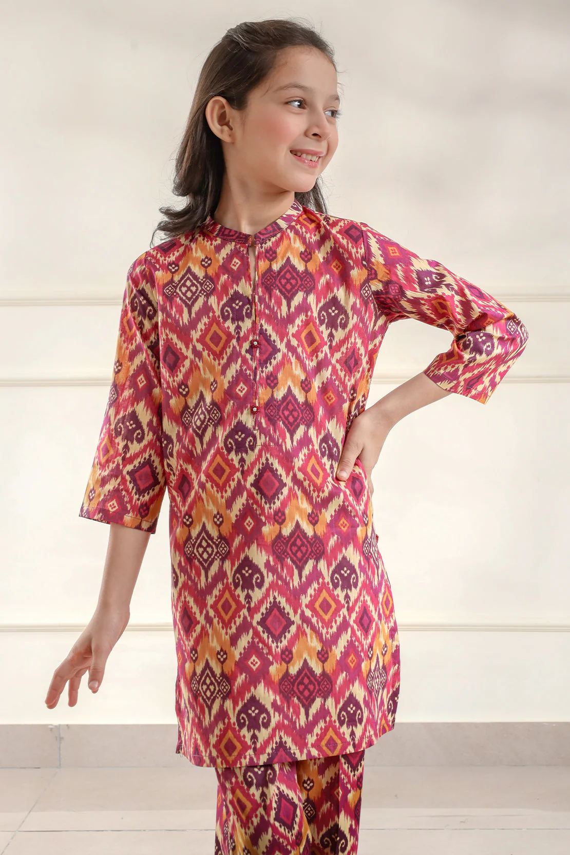 Printed Lawn Stitched 2 Piece (Shirt/Trouser) For Kids - Image 5