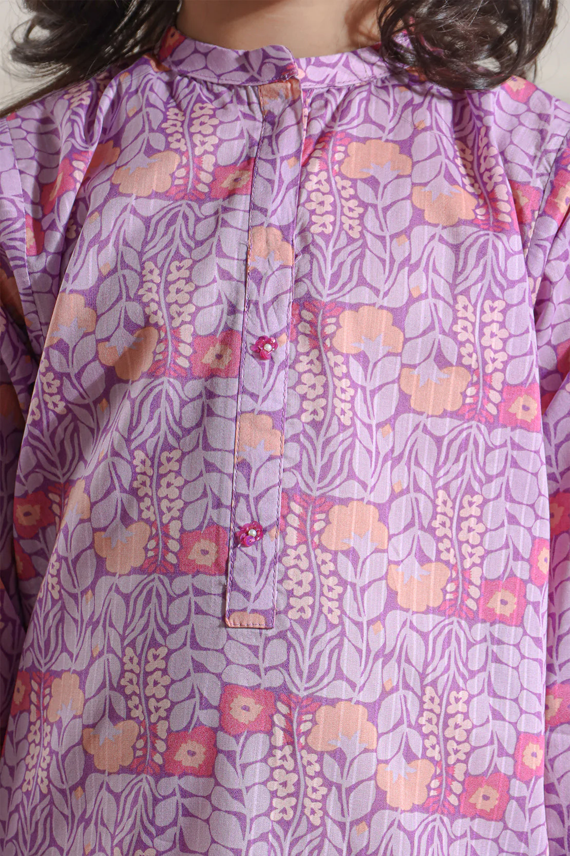 Printed Lawn Stitched 2 Piece (Shirt/Trouser)  For Kids - Image 8