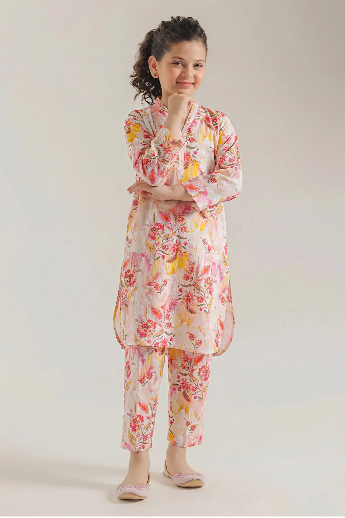 Printed Lawn Stitched 2 Piece (Shirt/Trouser) For Kids