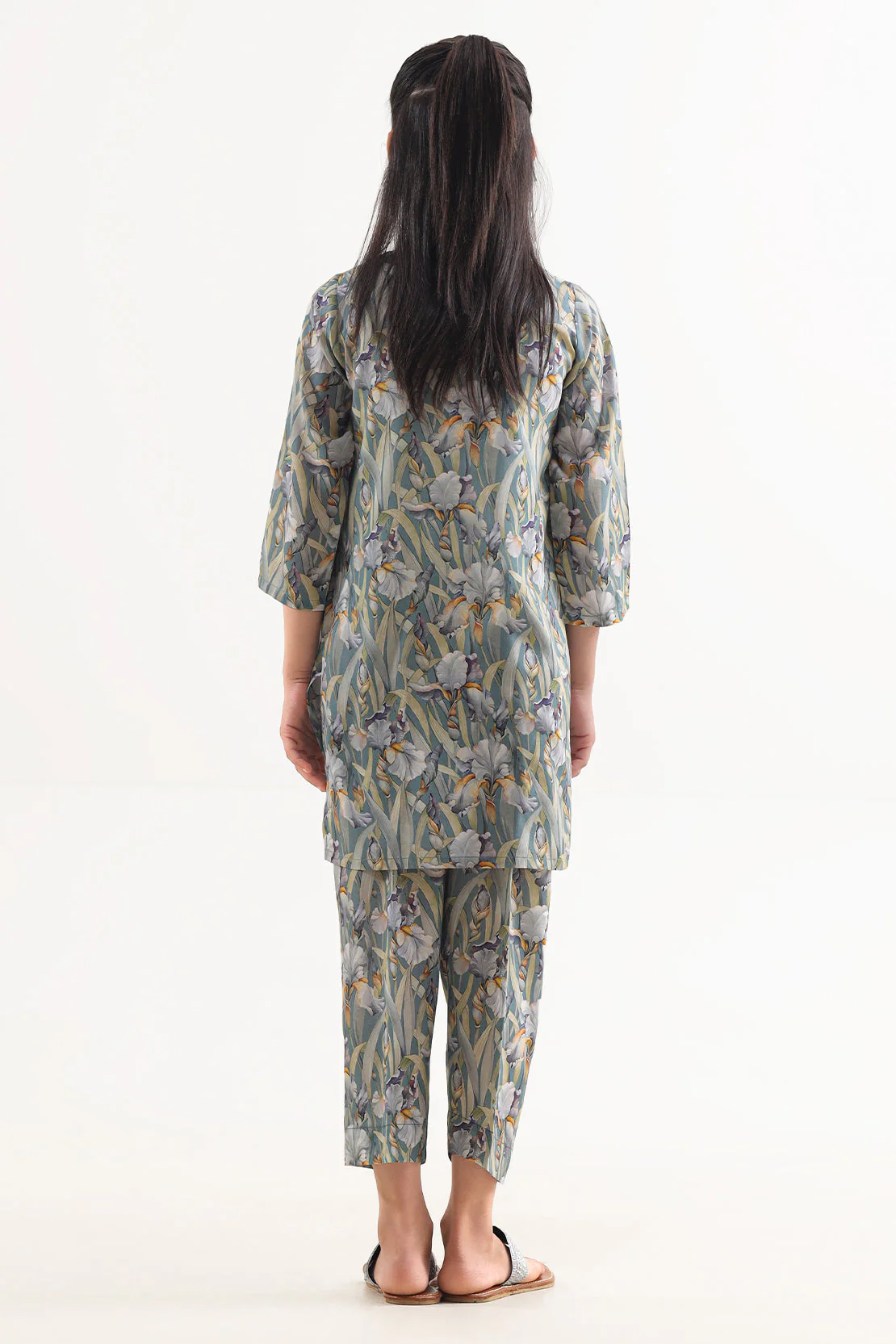 Printed Arabic Premium Lawn Stitched 2 Piece (Shirt/Trouser)  For Kids - Image 4