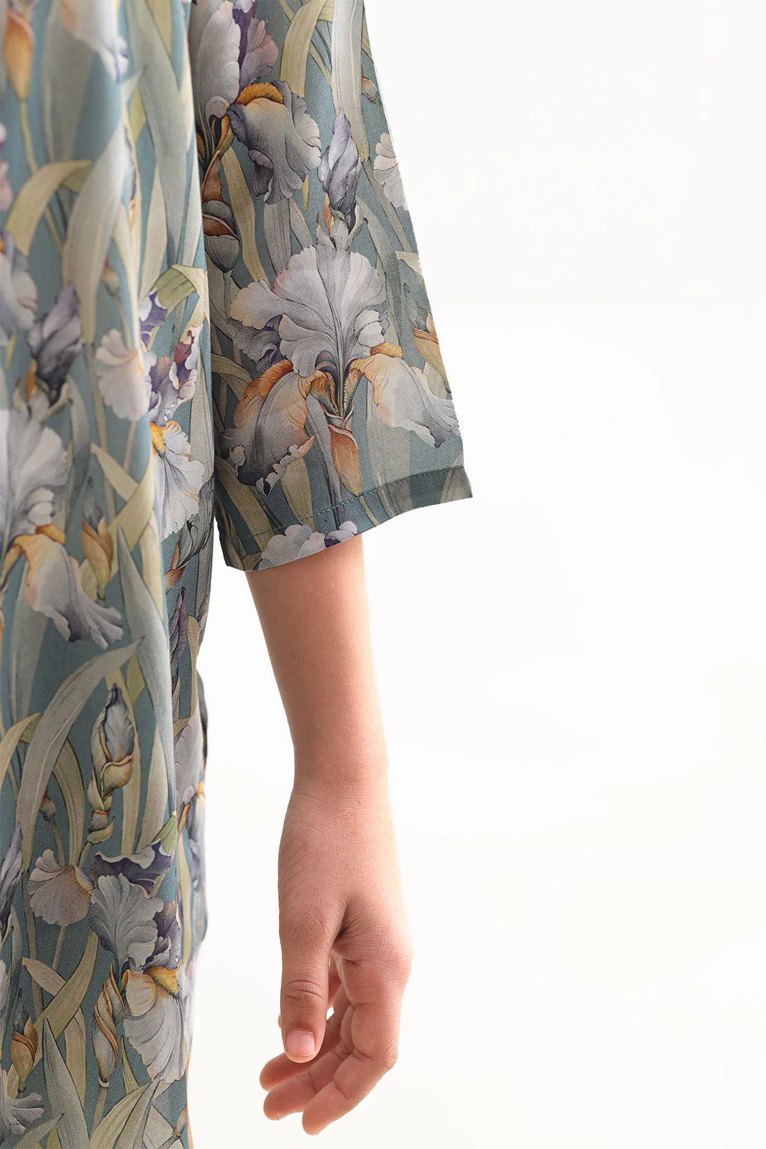 Printed Arabic Premium Lawn Stitched 2 Piece (Shirt/Trouser)  For Kids - Image 5