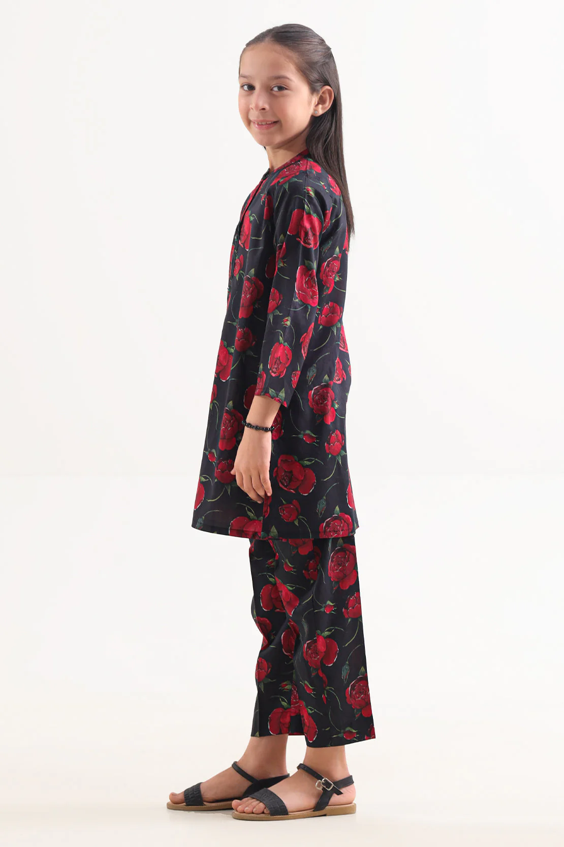 Printed Arabic Premium Lawn Stitched 2 Piece (Shirt/Trouser)  For Kids - Image 2