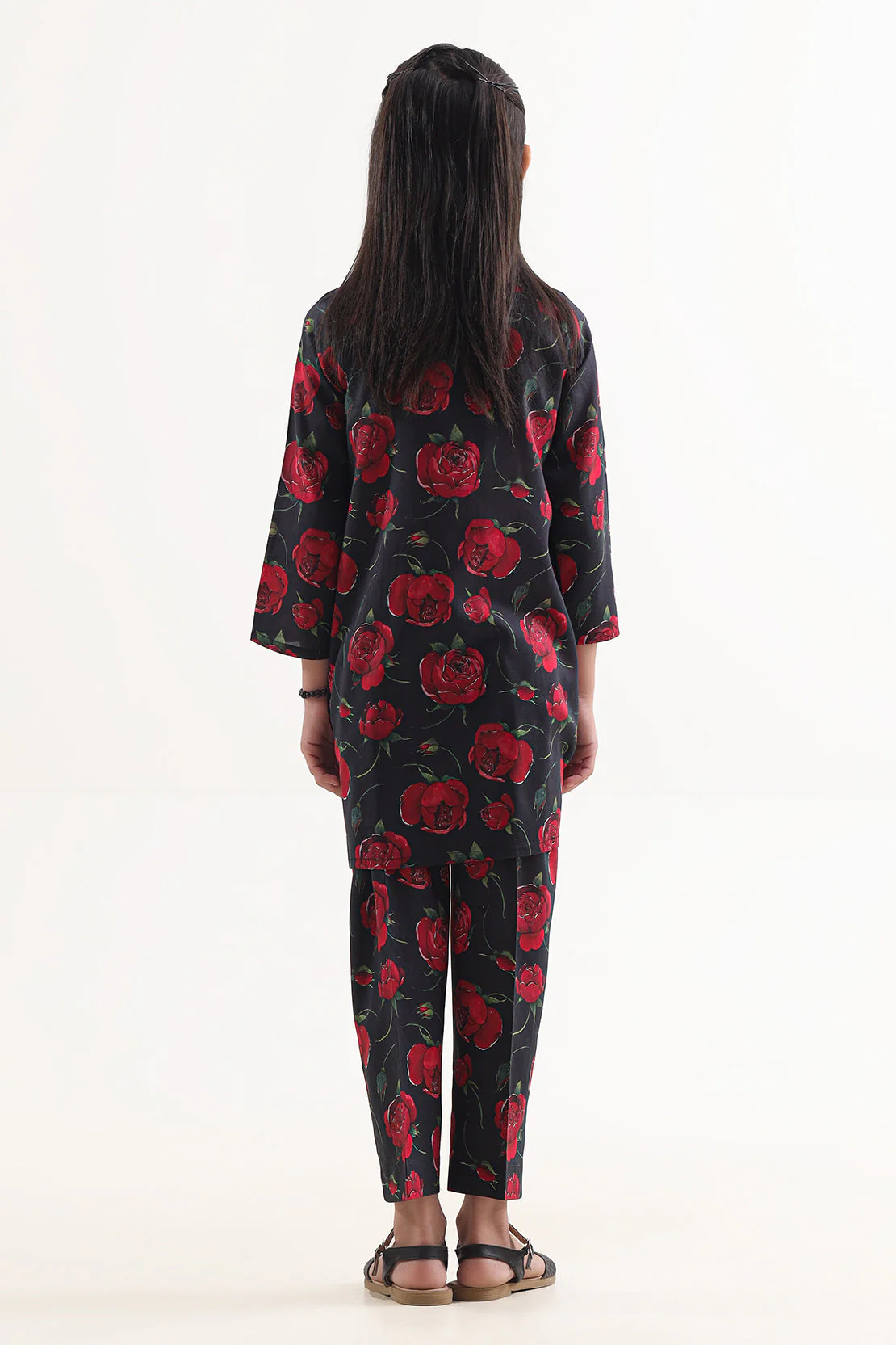 Printed Arabic Premium Lawn Stitched 2 Piece (Shirt/Trouser)  For Kids - Image 4