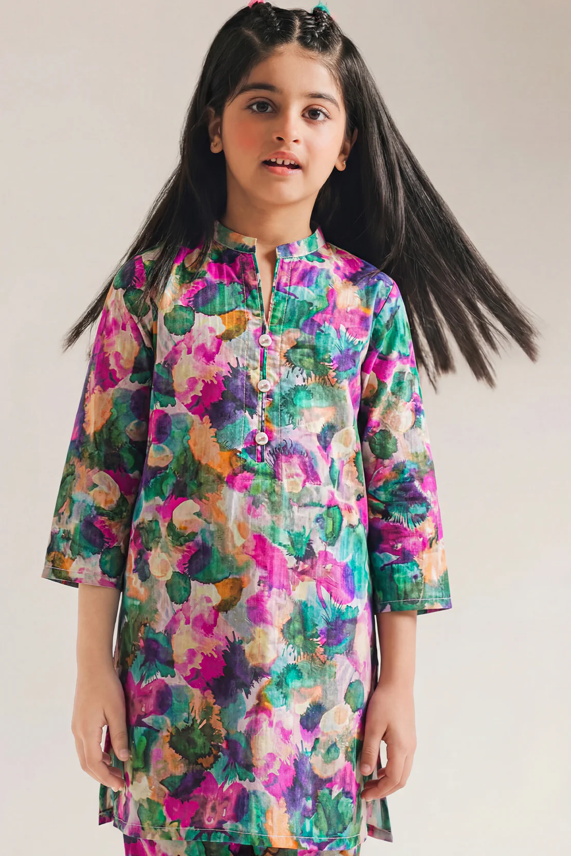Printed Lawn Stitched 2 Piece (Shirt/Trouser) For Kids - Image 2