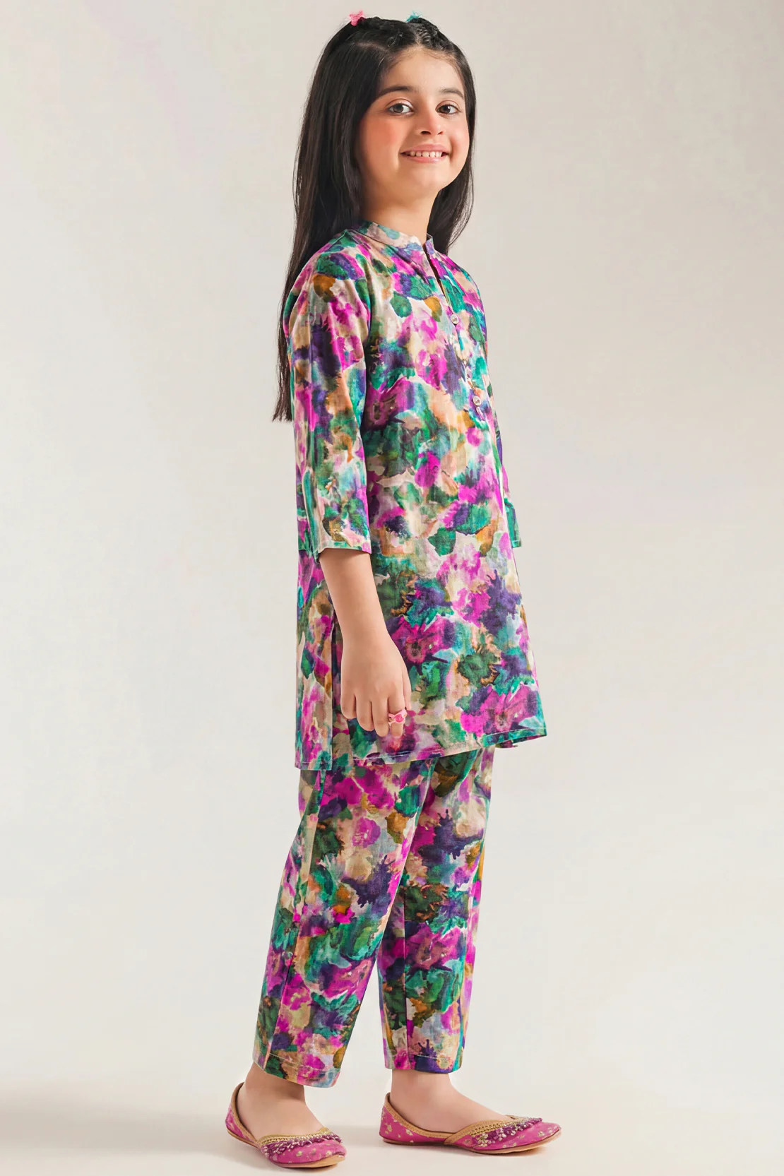 Printed Lawn Stitched 2 Piece (Shirt/Trouser) For Kids - Image 3