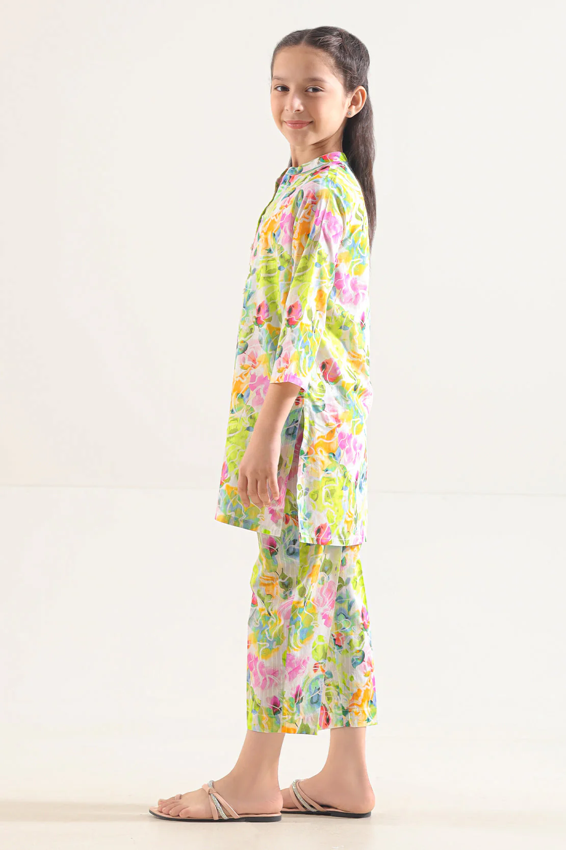 Printed Lawn Stitched 2 Piece (Shirt/Trouser) For Kids - Image 3
