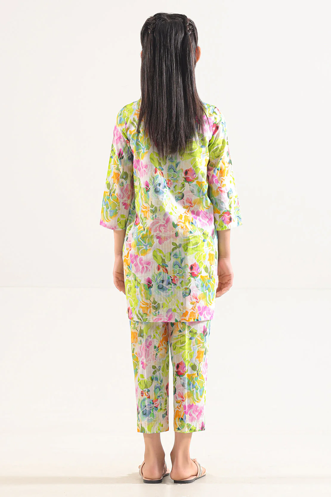 Printed Lawn Stitched 2 Piece (Shirt/Trouser) For Kids - Image 4