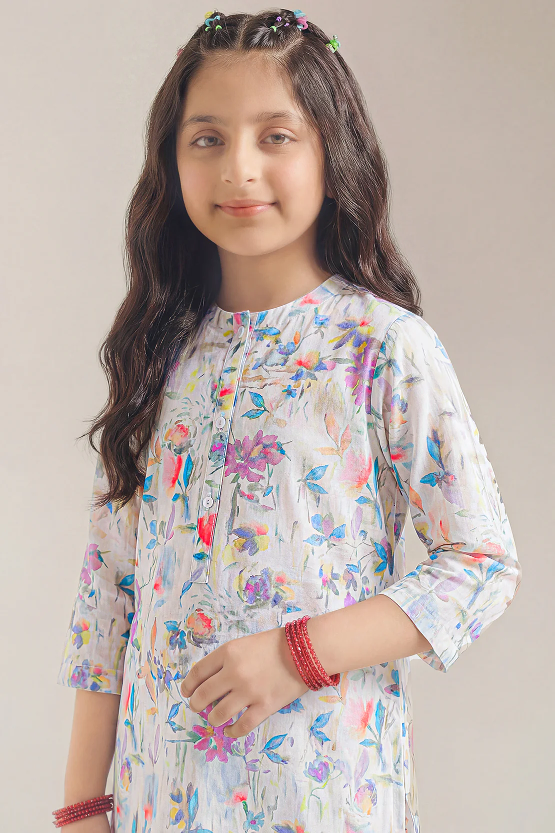 Printed Lawn Stitched 2 Piece (Shirt/Trouser) For Kids - Image 2