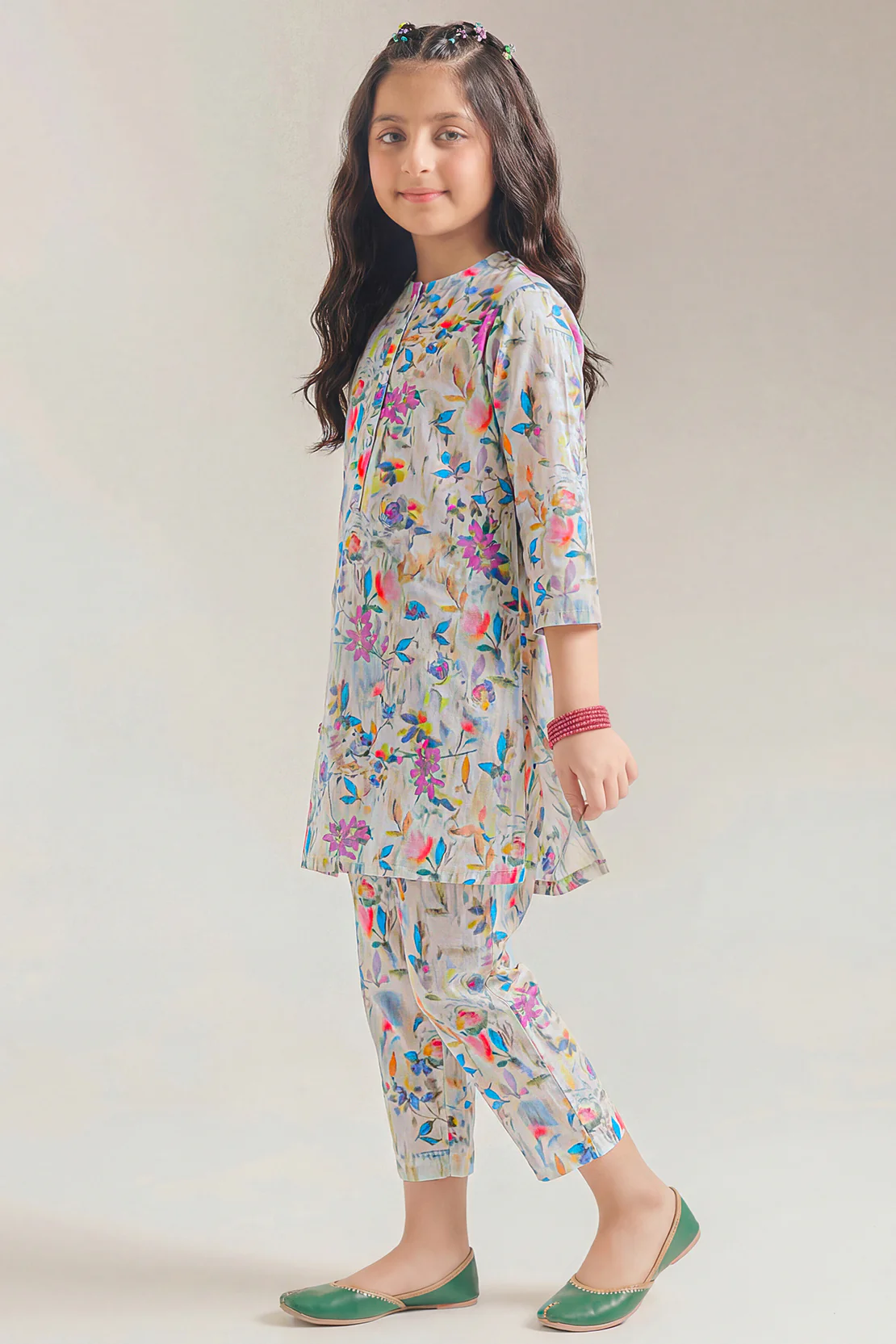 Printed Lawn Stitched 2 Piece (Shirt/Trouser) For Kids - Image 3