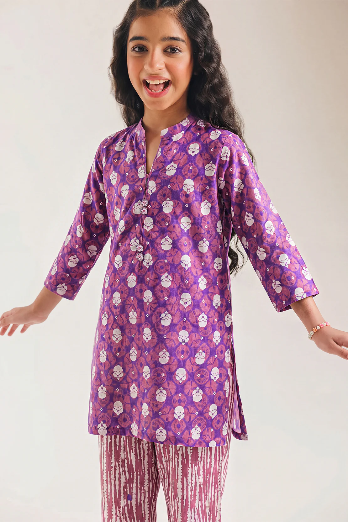 Printed Lawn Stitched 2 Piece (Shirt/Trouser)  For Kids