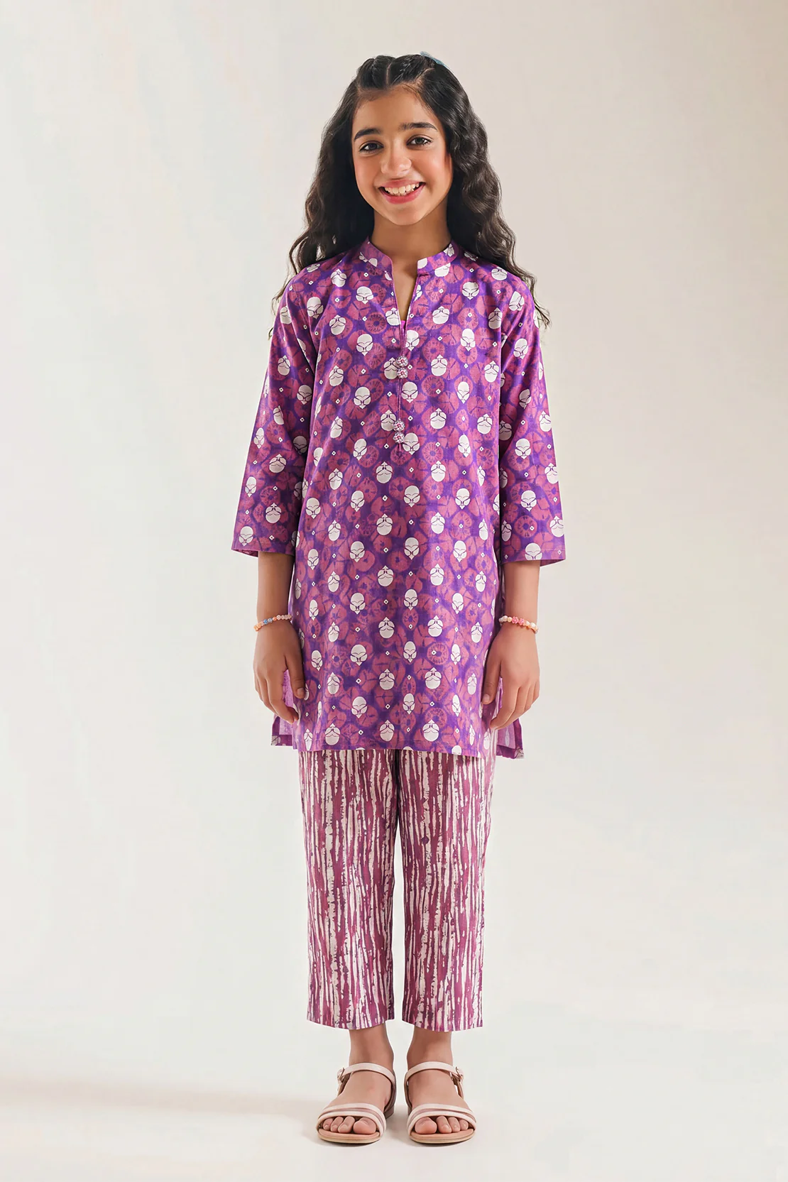 Printed Lawn Stitched 2 Piece (Shirt/Trouser)  For Kids - Image 2