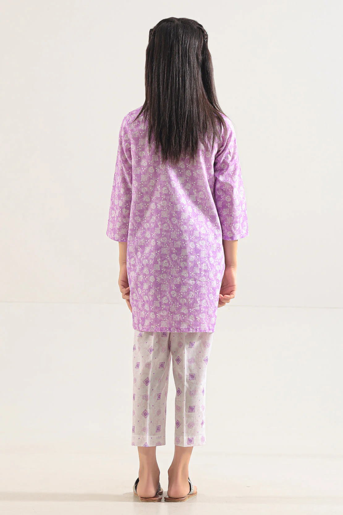 Printed Lawn Stitched 2 Piece (Shirt/Trouser)  For Kids - Image 4