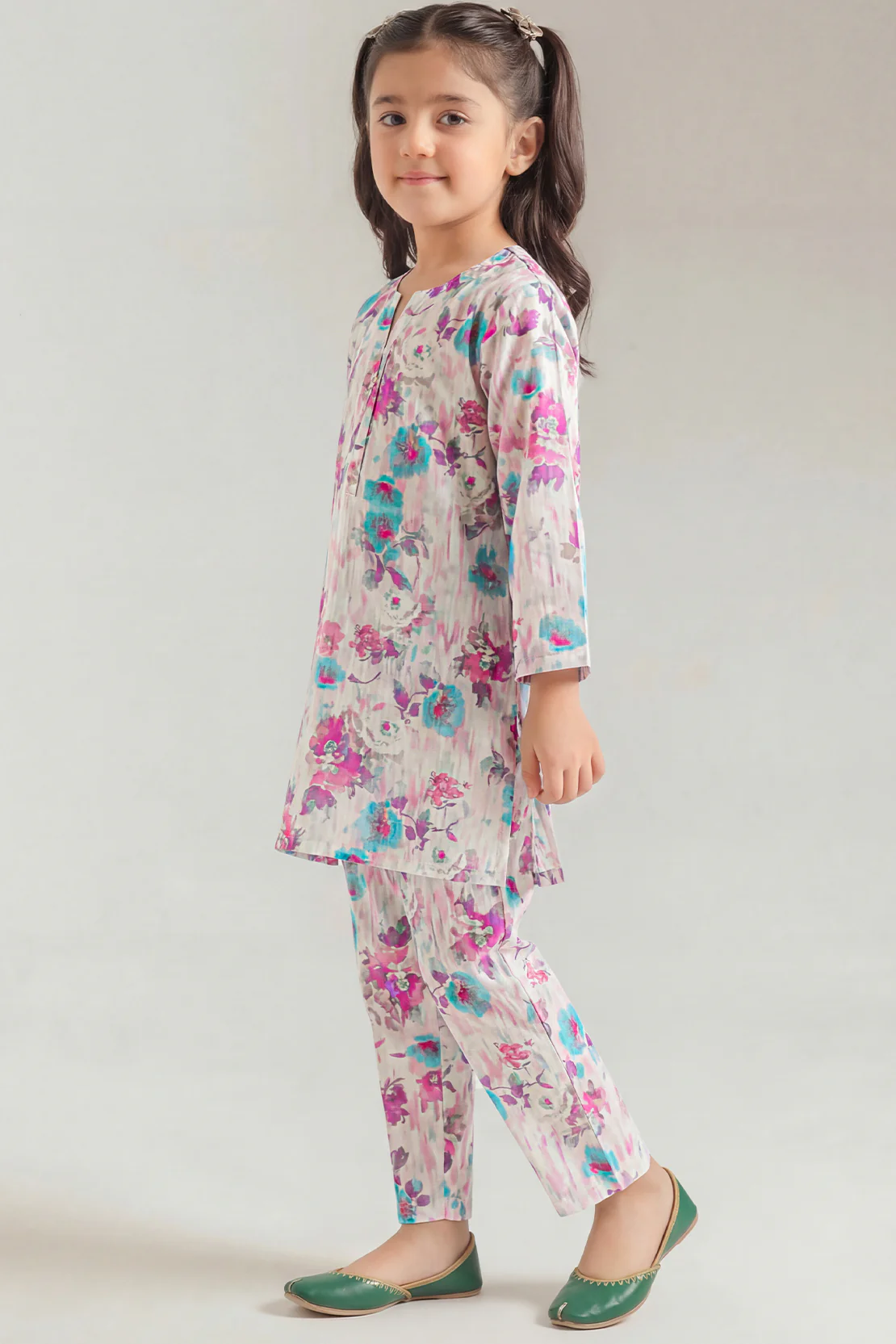 Printed Lawn Stitched 2 Piece (Shirt/Trouser) For Kids - Image 2