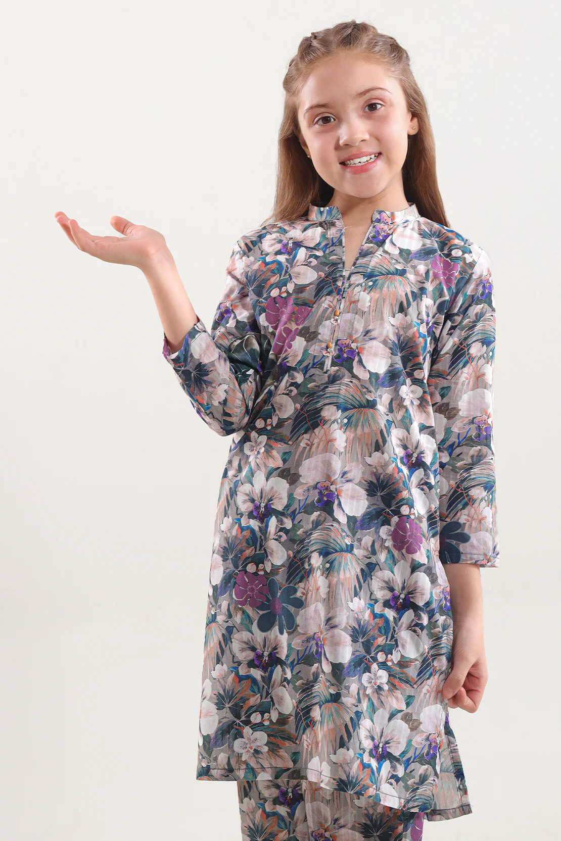 Printed Lawn Stitched 2 Piece (Shirt/Trouser) For Kids - Image 2