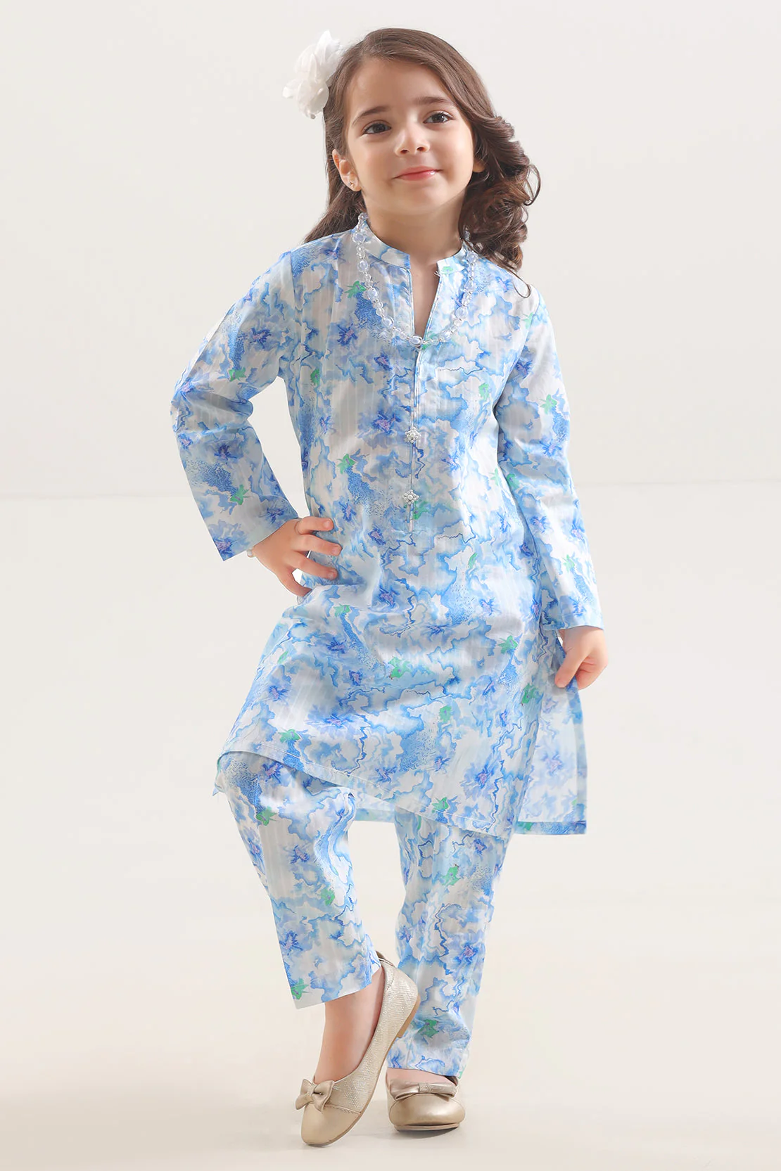 Printed Lawn Stitched 2 Piece (Shirt/Trouser) For Kids - Image 2