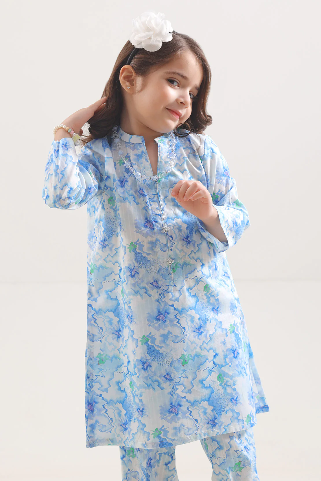 Printed Lawn Stitched 2 Piece (Shirt/Trouser) For Kids - Image 4